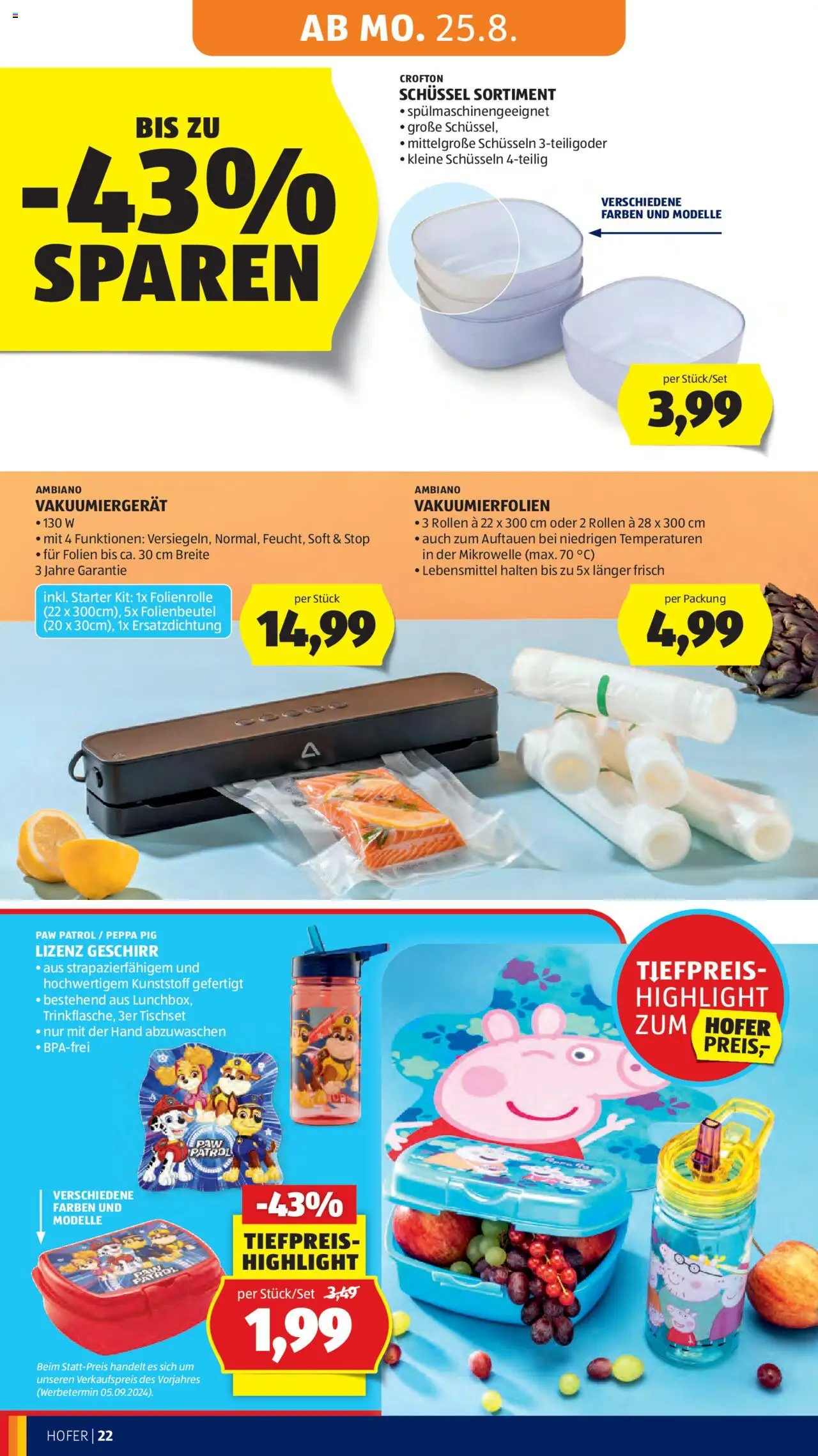 Hofer Flugblatt gültig ab 22.08.2025 | Seite: 26 | Produkte: Libacomb, Mikrowelle