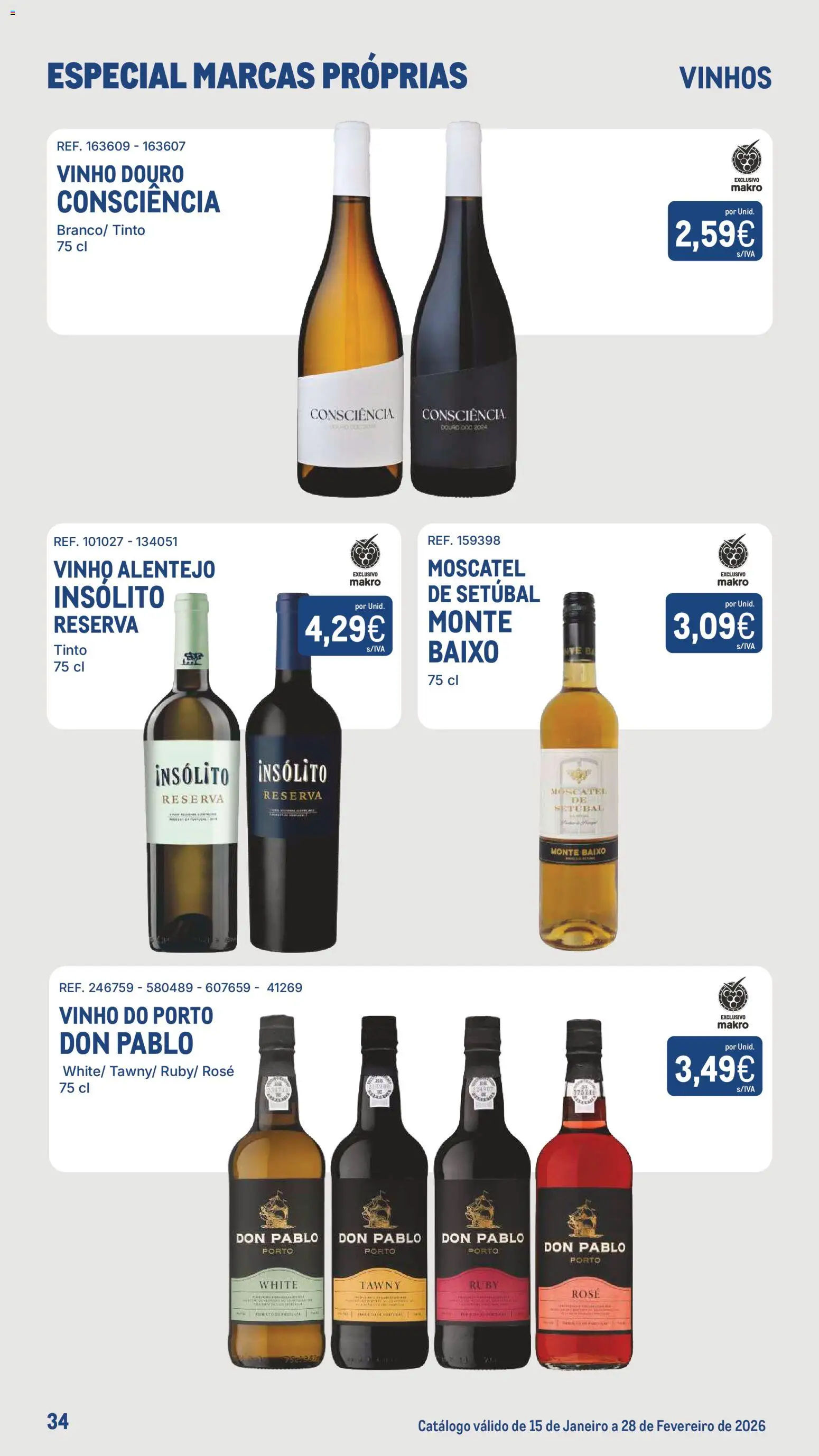 Makro Especial Marcas Próprias  │ válido de 15.01.2026 | Página: 34 | Produtos: Vinho