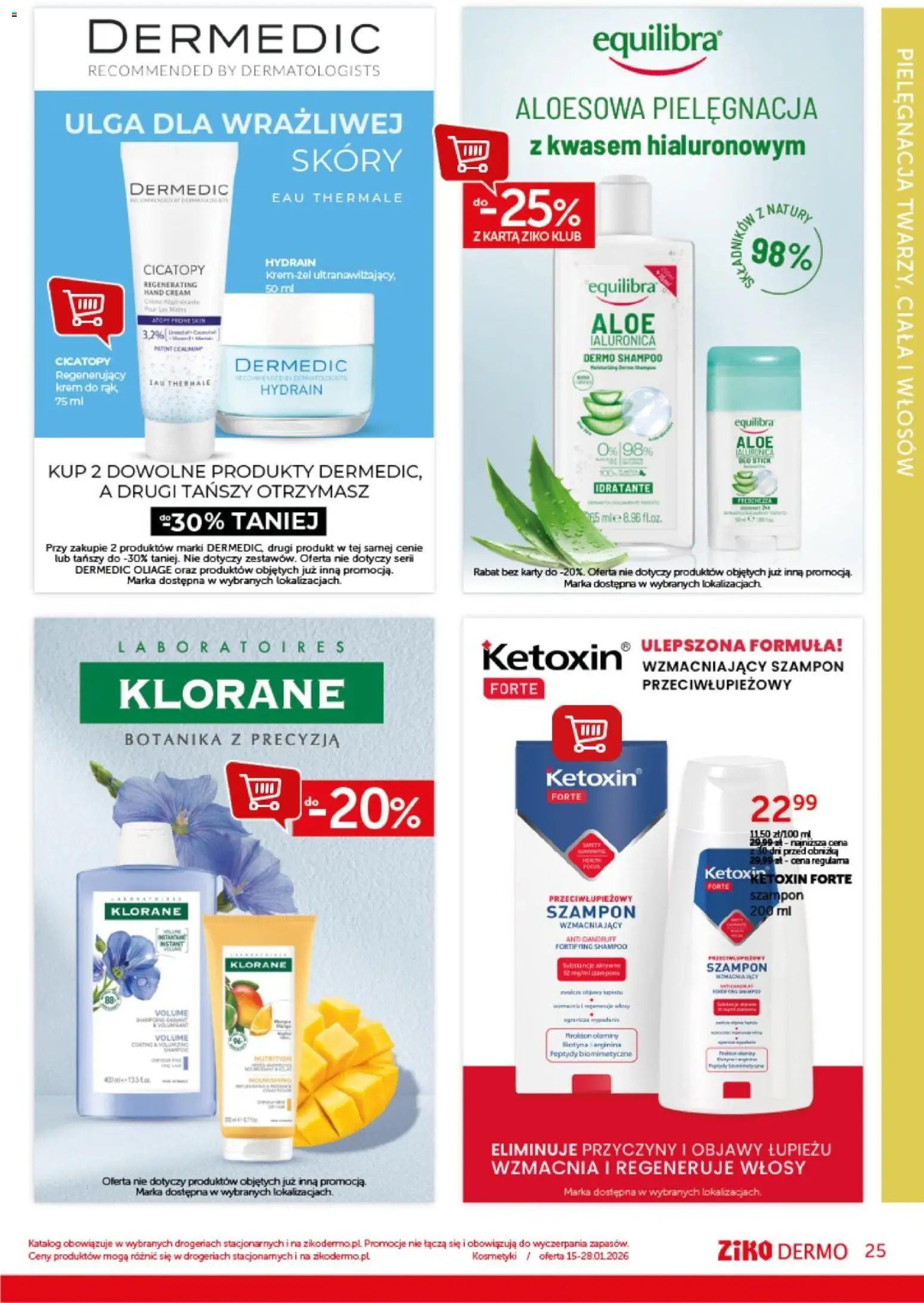 Ziko Gazetka od 15.01.2026 | Strona: 25 | Produkty: Karta, Kosmetyki, Szampon, Krem