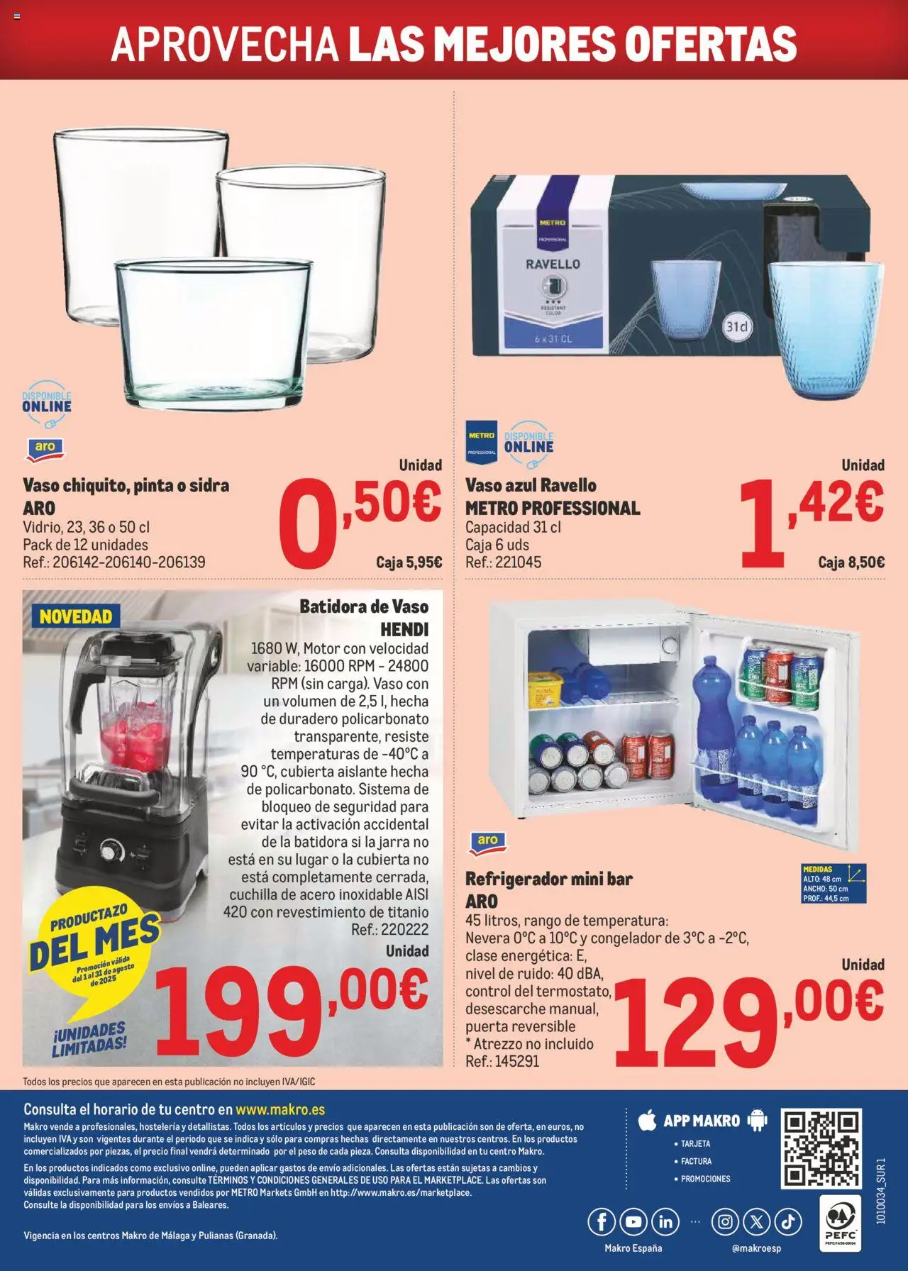 Makro - Precios Sur │ válido desde el 04.08.2025 | Página: 32 | Productos: Refrigerador, Nevera, Batidora, Caja