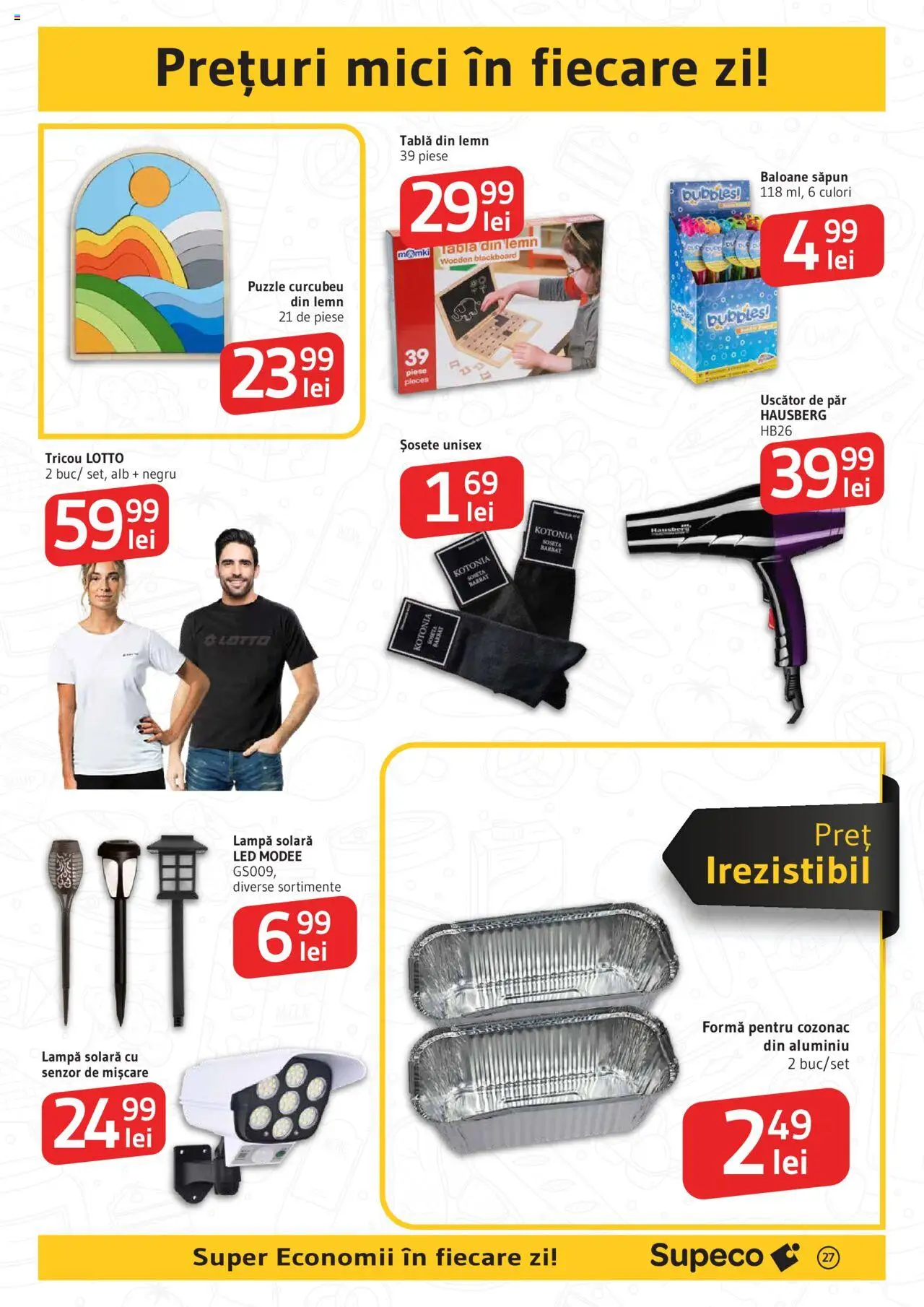 Catalog Supeco – valabil de la 21.08.2025 | Pagină: 27 | Produse: T cetveli, Uscător De Păr, Babak, Lampă