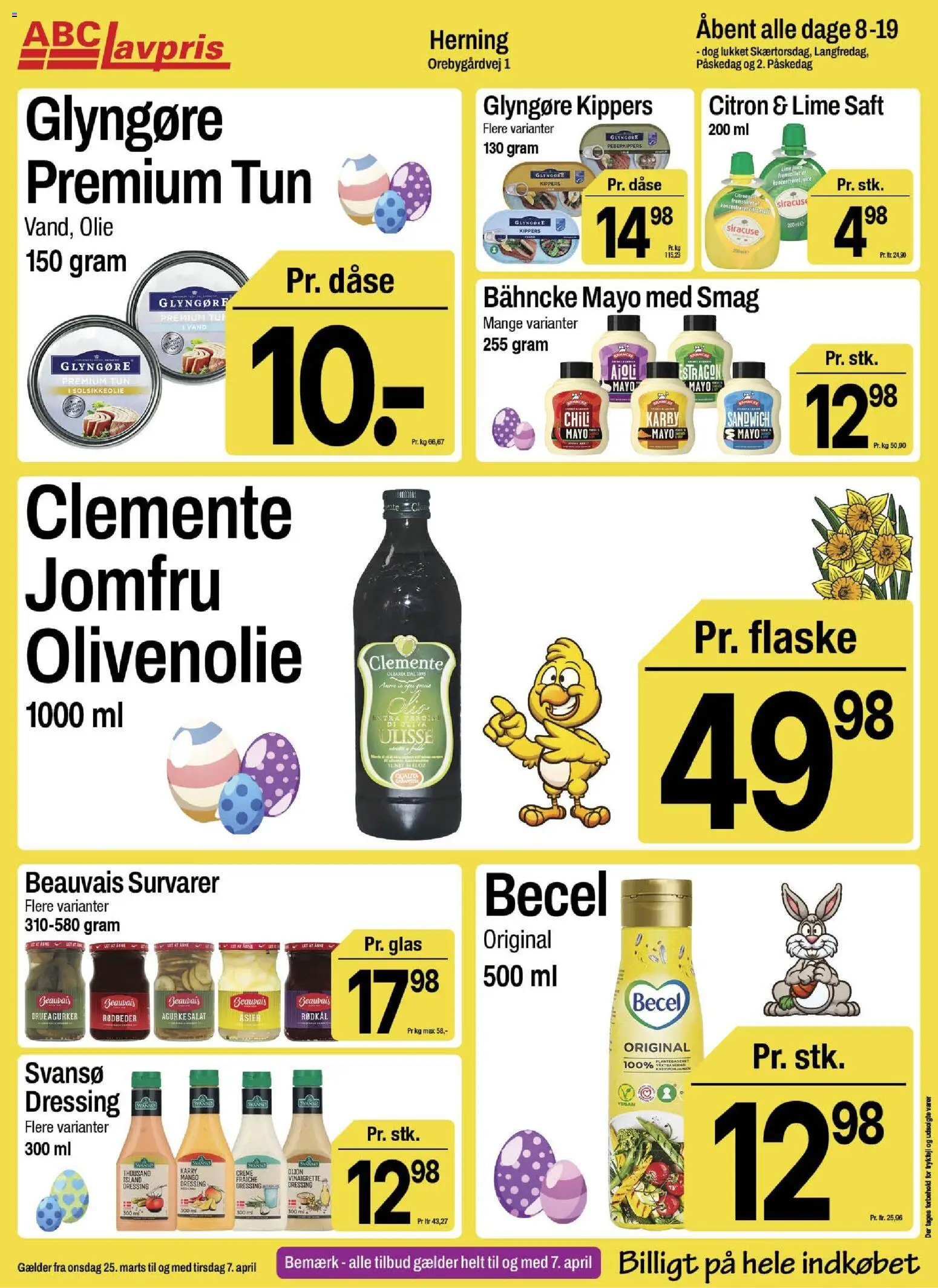 Abc Lavpris tilbudsavis – gyldig fra 25.03.2026 | Side: 10 | Produkter: Mango, Karry, Drueagurker, Olivenolie