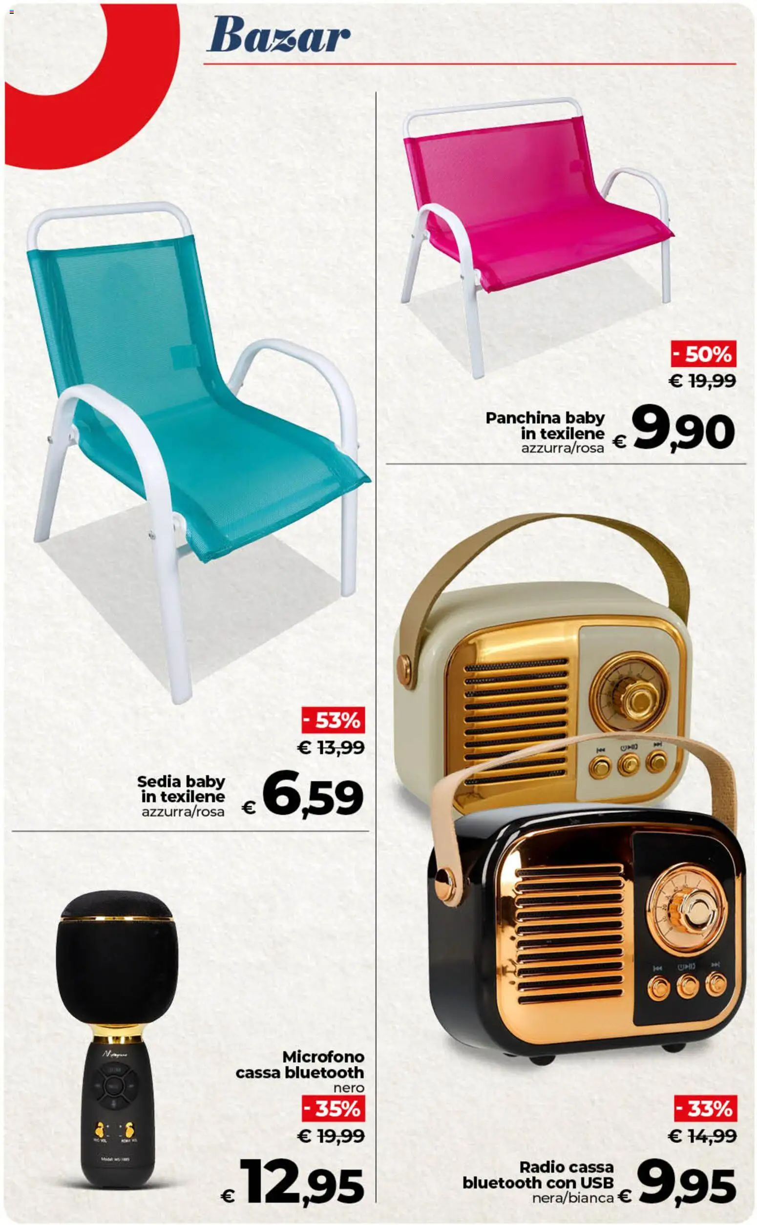 Volantino COOP del 26.03.2026 | Pagina: 53 | Prodotti: Radio, Microfono, USB, Sedia