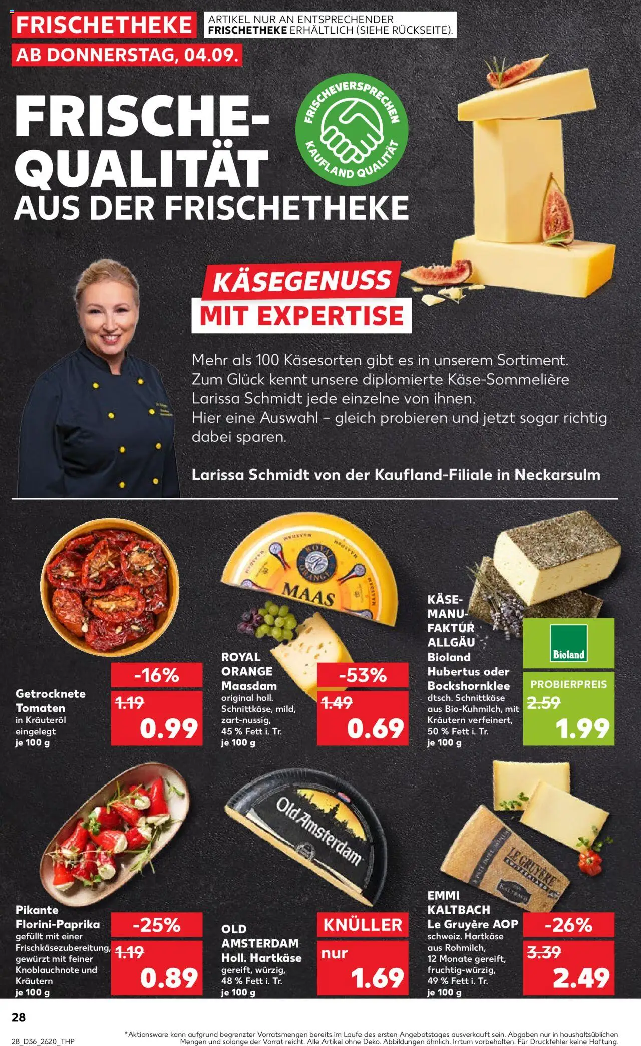 Kaufland prospekt Zeitz	 – gültig ab 07.09.2025 | Seite: 28 | Produkte: Käse, Tomaten