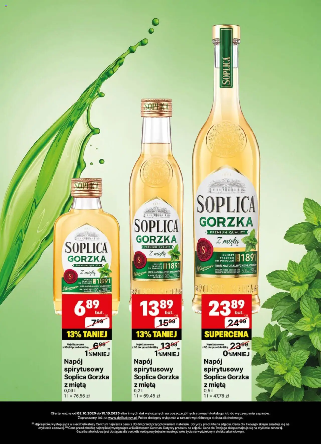 Delikatesy Centrum Gazetka - DeliBarek od 02.10.2025 | Strona: 16 | Produkty: Delikatesy, Mięta