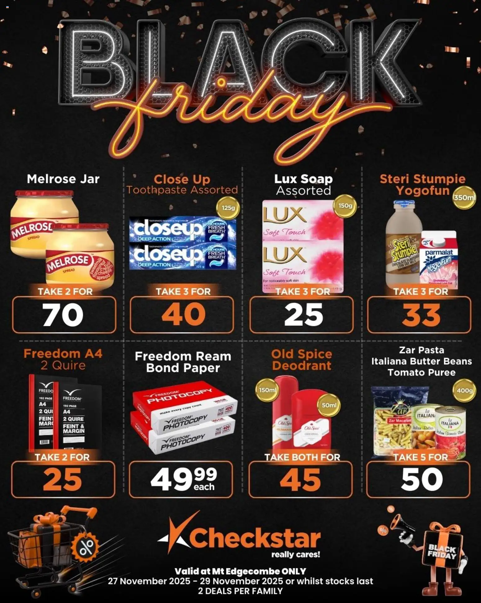 New Check Star catalogue – valid from 27.11.2025 | Page: 4 | Products: Beans, Butter, Soap, Paper