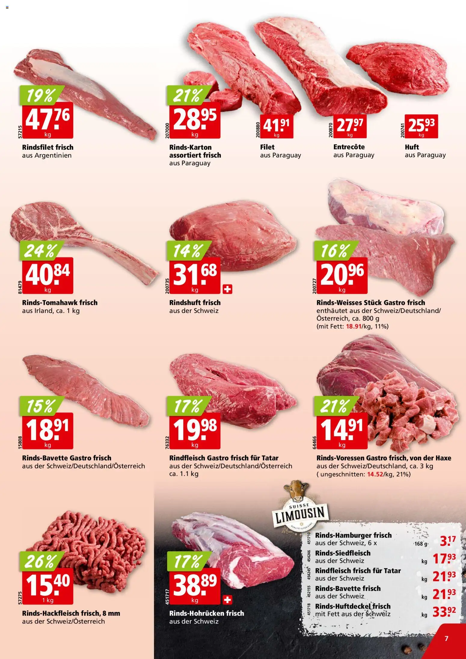 Aligro Aktionen – gültig ab 26.01.2026 | Seite: 7 | Produkte: Rindfleisch