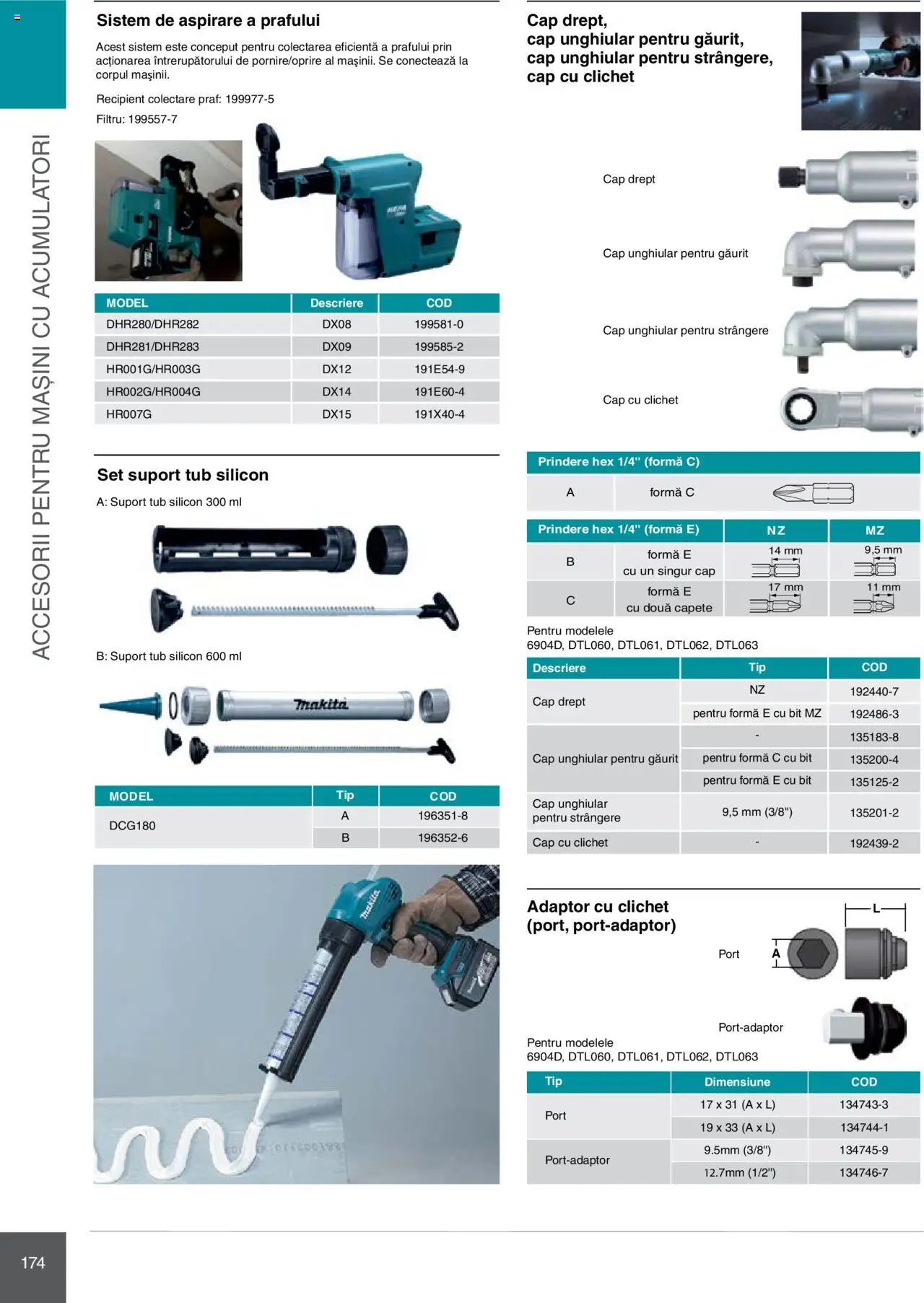 Noul catalog Makita – valabil de la 08.01.2025 | Pagină: 174 | Produse: Adaptor