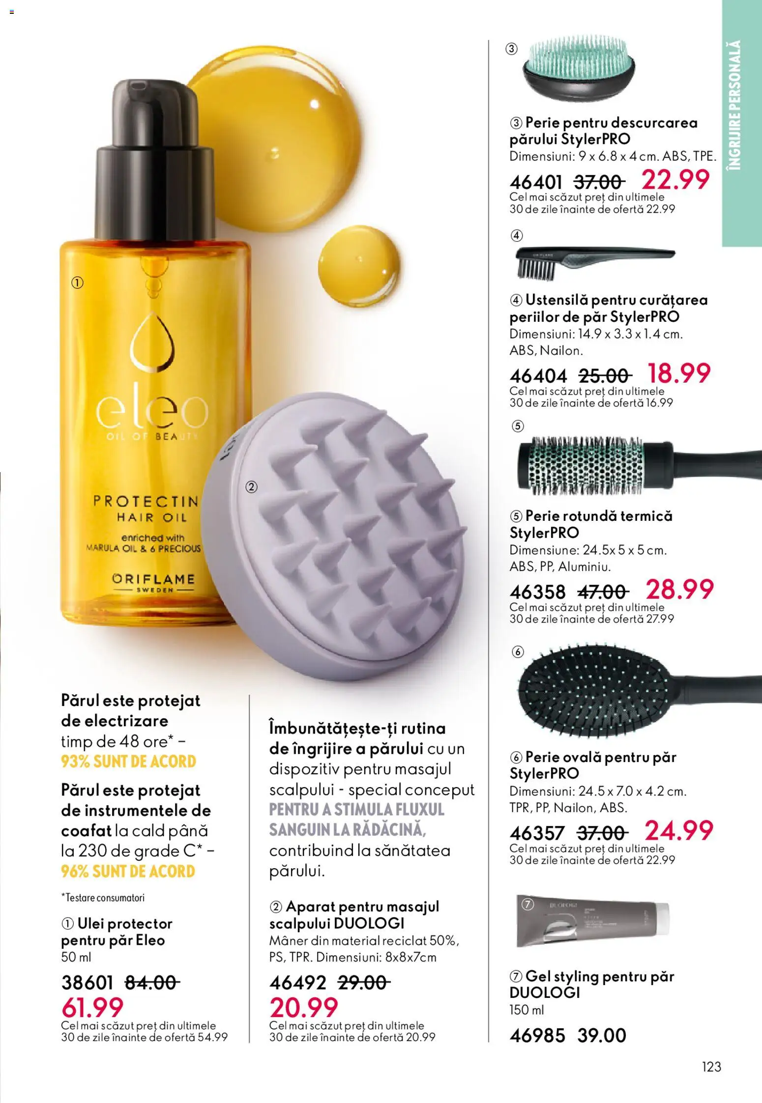 Noul catalog Oriflame – valabil de la 25.03.2026 | Pagină: 123 | Produse: Mâner, Perie, Ulei