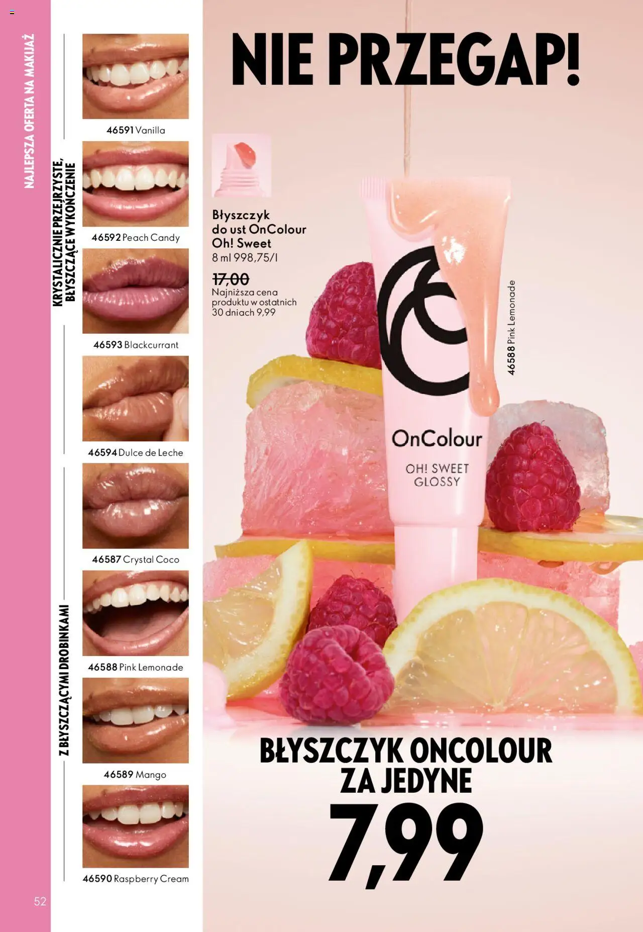 Oriflame Katalog 14 2025 od 01.10.2025 | Strona: 52 | Produkty: Mango, Makijaż, Błyszczyk