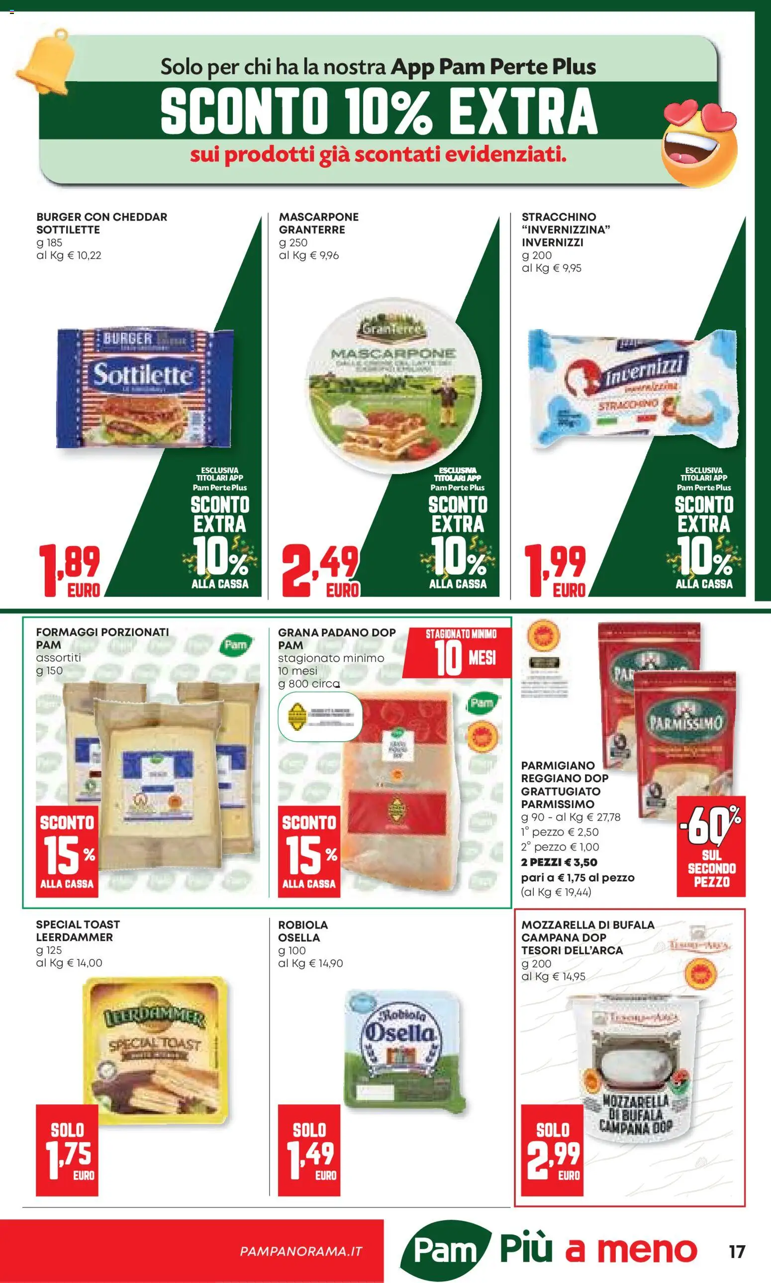 Volantino Panorama del 20.11.2025 | Pagina: 17 | Prodotti: Grana Padano, Parmigiano reggiano, Parmigiano, Robiola