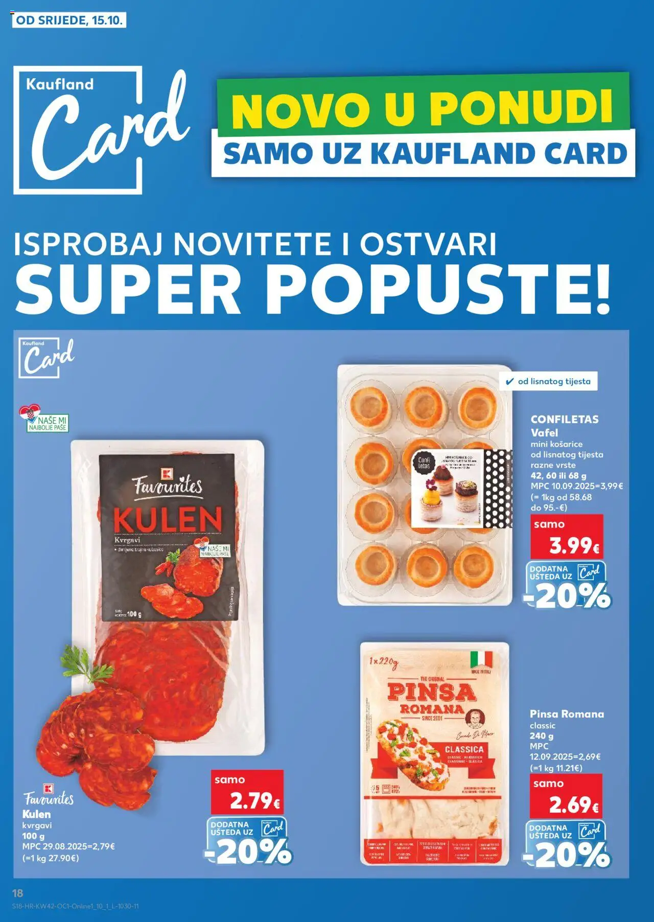 Kaufland HR akciós ujság - amely érvényes a következő dátumtól: 15.10.2025 | Oldal: 18
