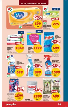 WIPPY KAMILLÁS PAPÍRZSEBKENDŐ, 3 rétegű, 100 db, 2,8 Ft/db - amely érvényes a következő dátumtól: 19.02.2026 | Oldal: 20