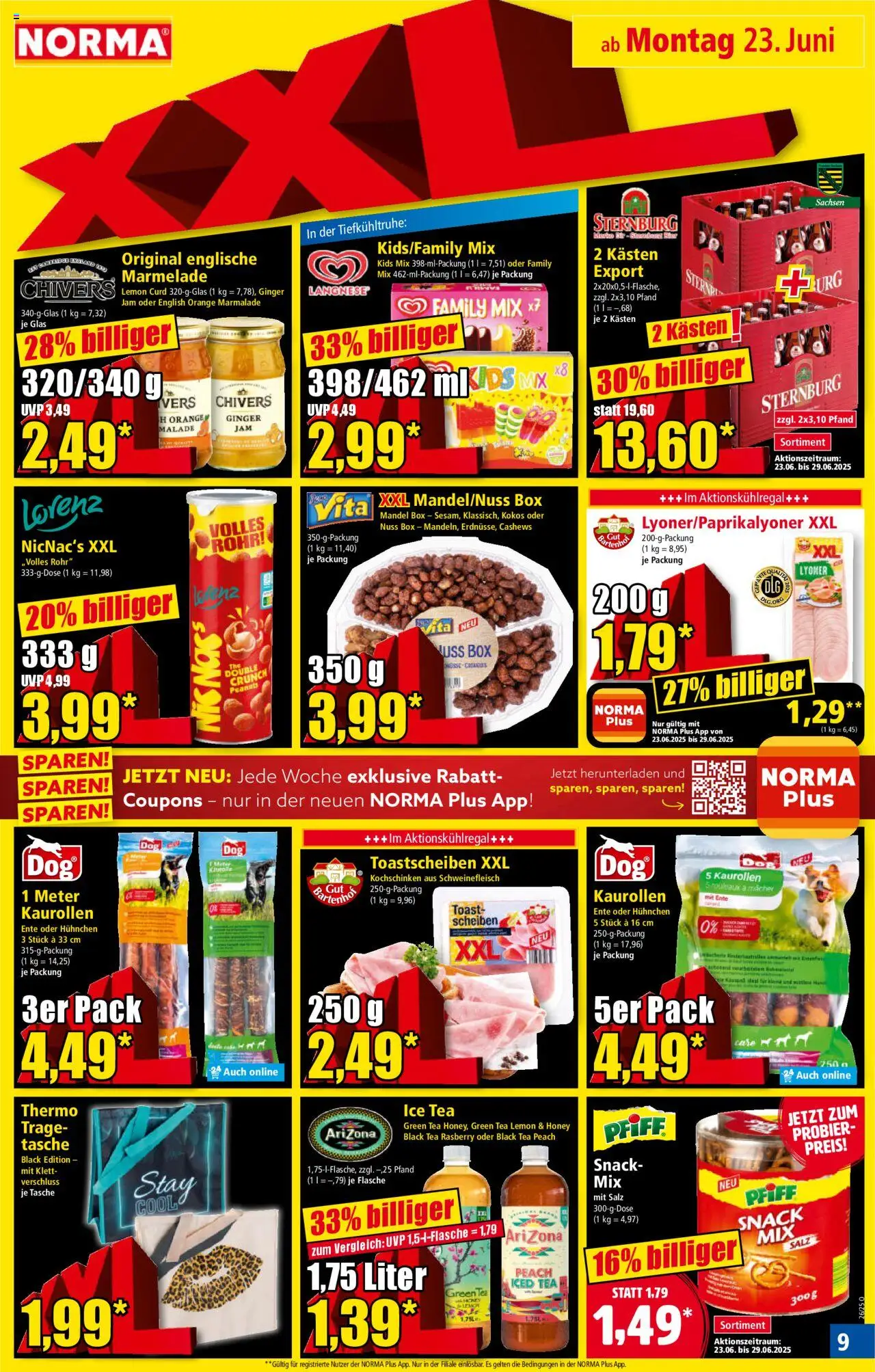 Norma Prospekt 	 - gültig ab dem 23.06.2025 | Seite: 10 | Produkte: Tasche, Toast, Box, Salz