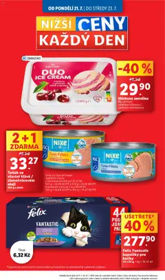 Lidl leták od 21.07.2025 | Strana: 2 | Produkty: Felix, Felix fantastic, Tuňák ve vlastní šťávě, Protein