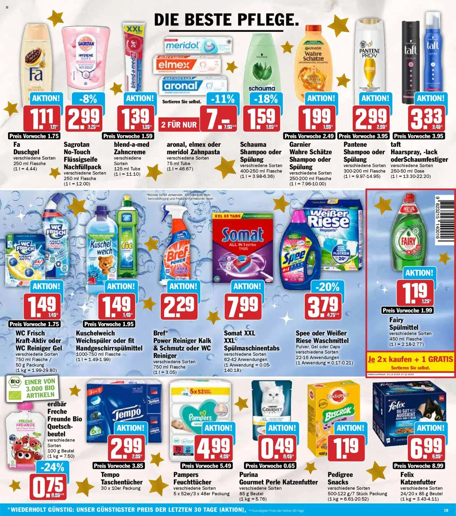 HIT Prospekt Baden-Württemberg – gültig ab 22.12.2025 | Seite: 19 | Produkte: Shampoo, Spülung, Weichspüler, Waschmittel