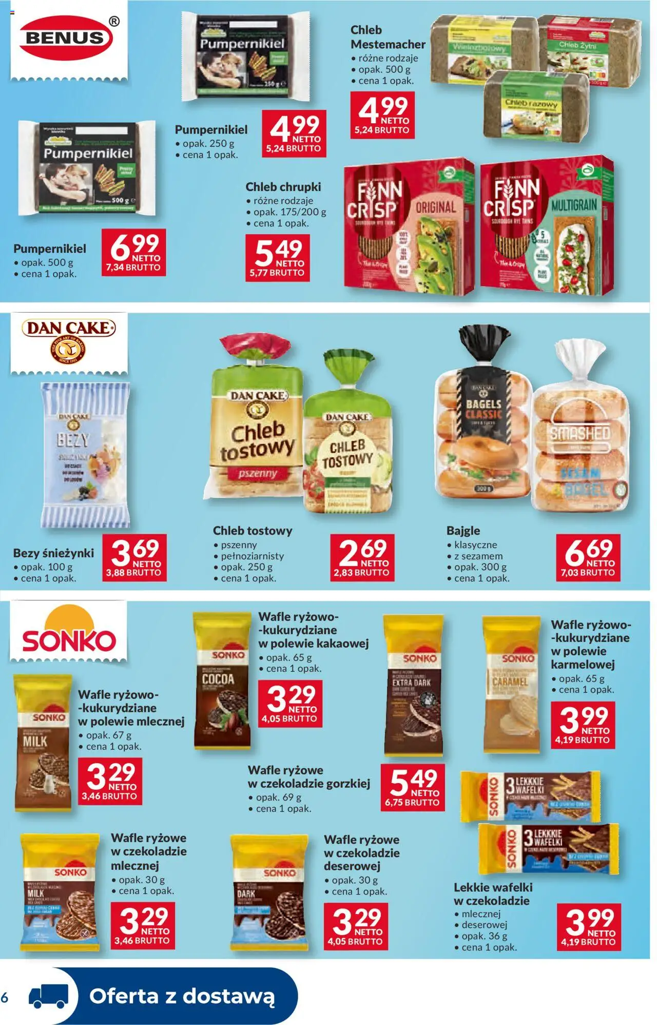 Makro Gazetka - Dystrybucja do sklepów od 16.09.2025 | Strona: 6 | Produkty: Wafle, Chrupki, Wafelki, Chleb
