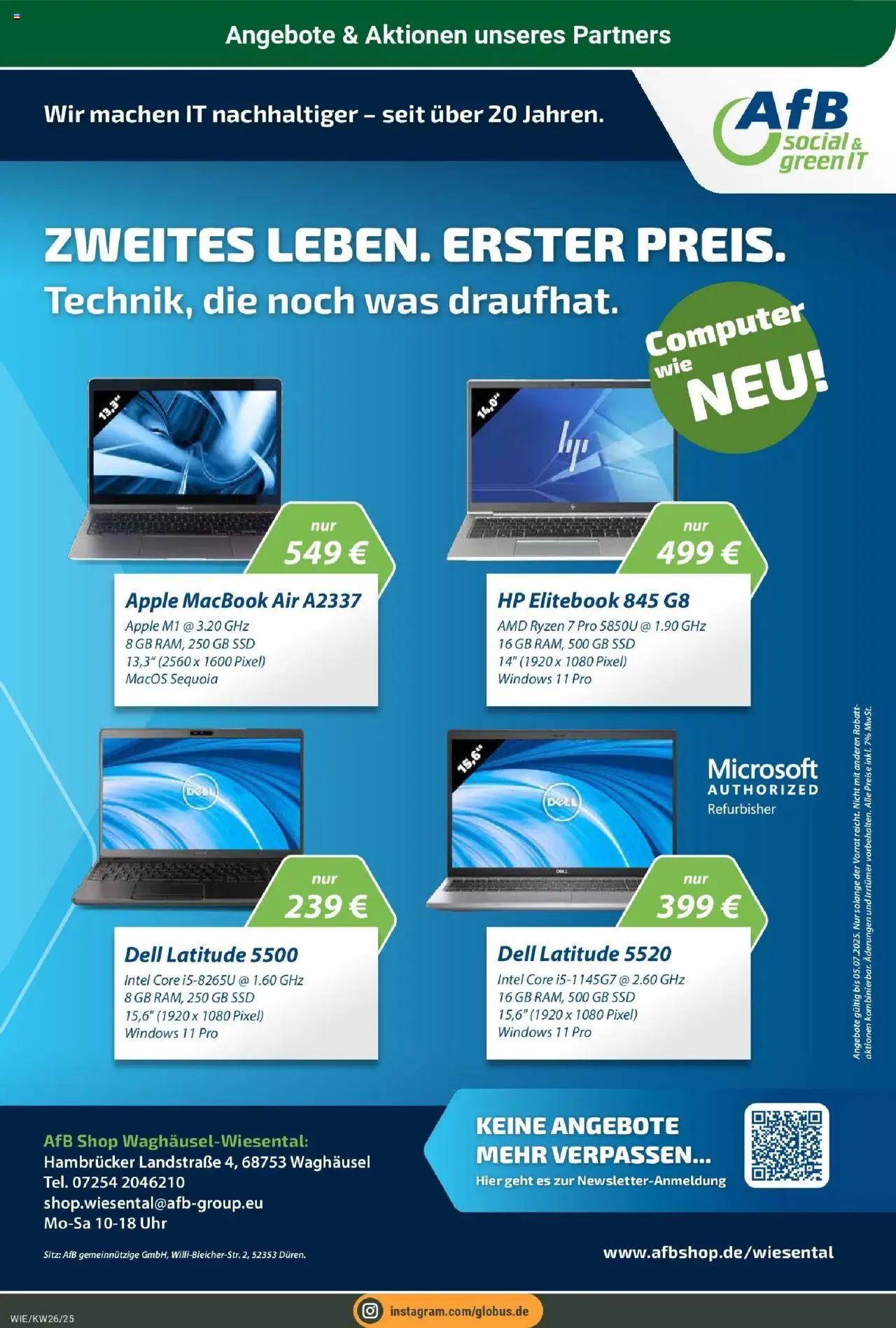 Globus prospekt Waghäusel	 - gültig ab dem 22.06.2025 | Seite: 19 | Produkte: HP, Macbook, Uhr, Computer