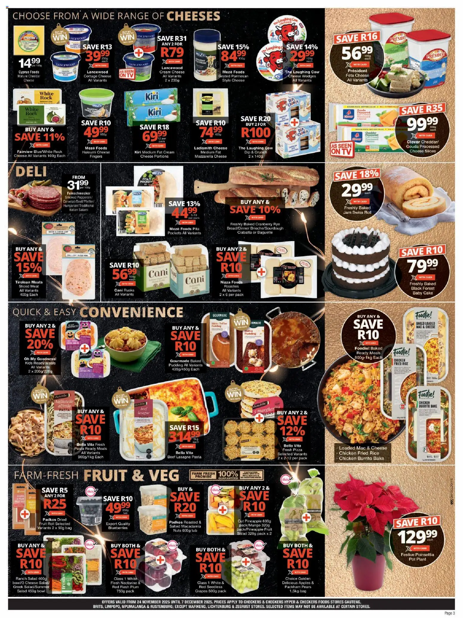 New Checkers catalogue – valid from 24.11.2025 | Page: 3 | Products: Apples, Rusks, Nuts, Fruit