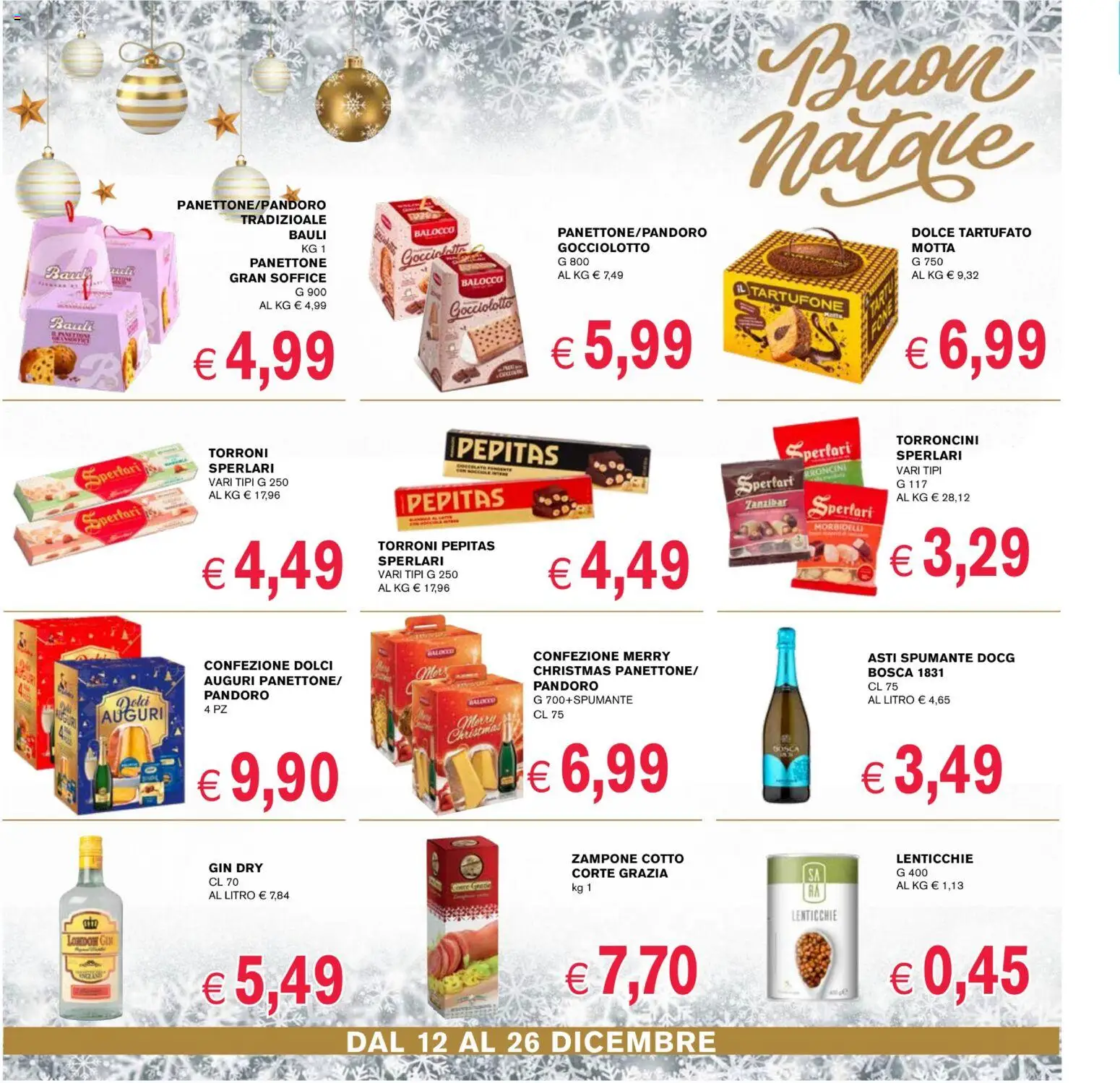Volantino Coal del 12.12.2025 | Pagina: 10 | Prodotti: Lenticchie, Pandoro, Spumante, Torroncini