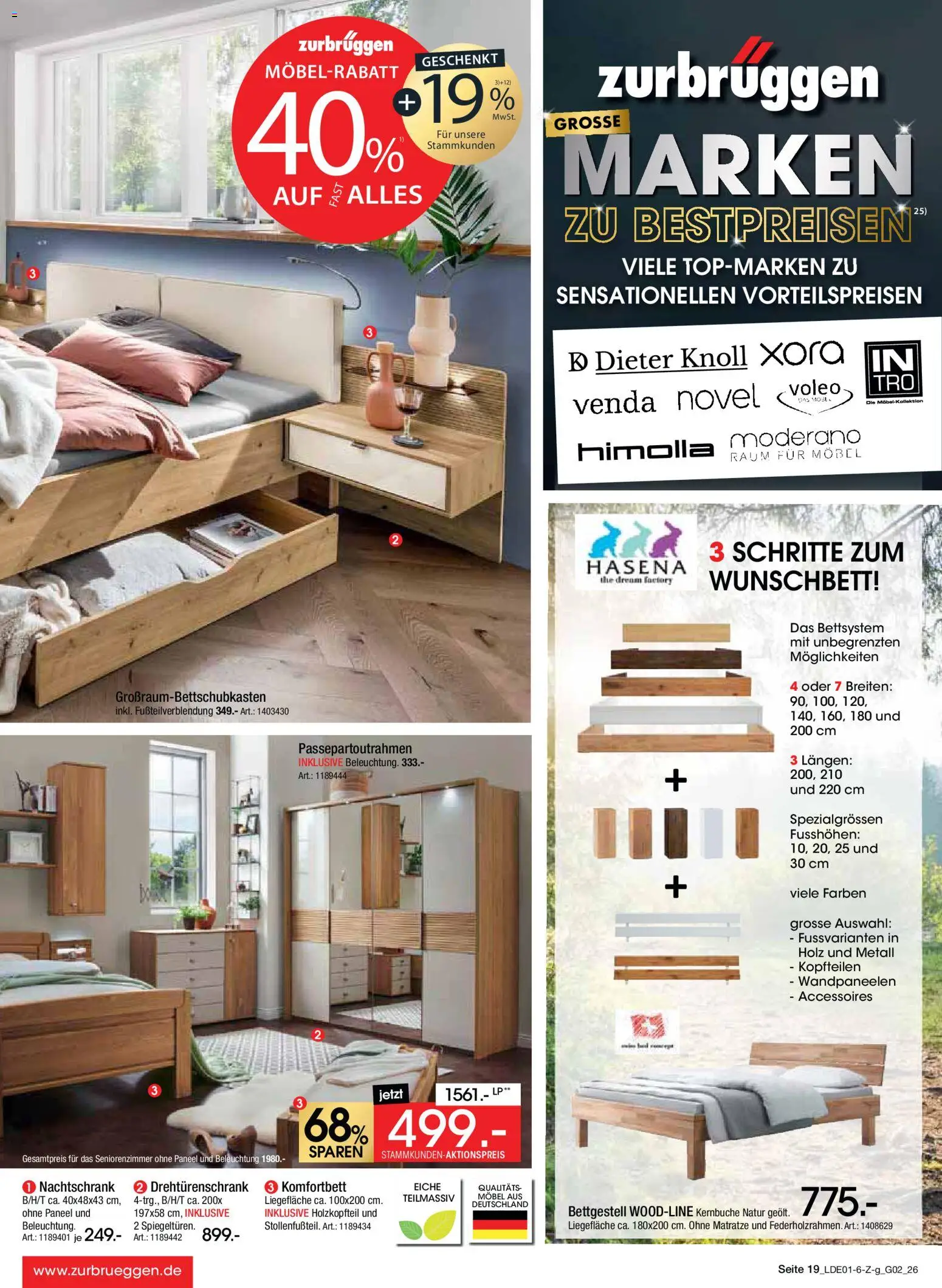 Zurbrüggen Große Marken-Sensation – gültig ab 31.01.2026 | Seite: 21 | Produkte: Matratze, Drehtürenschrank