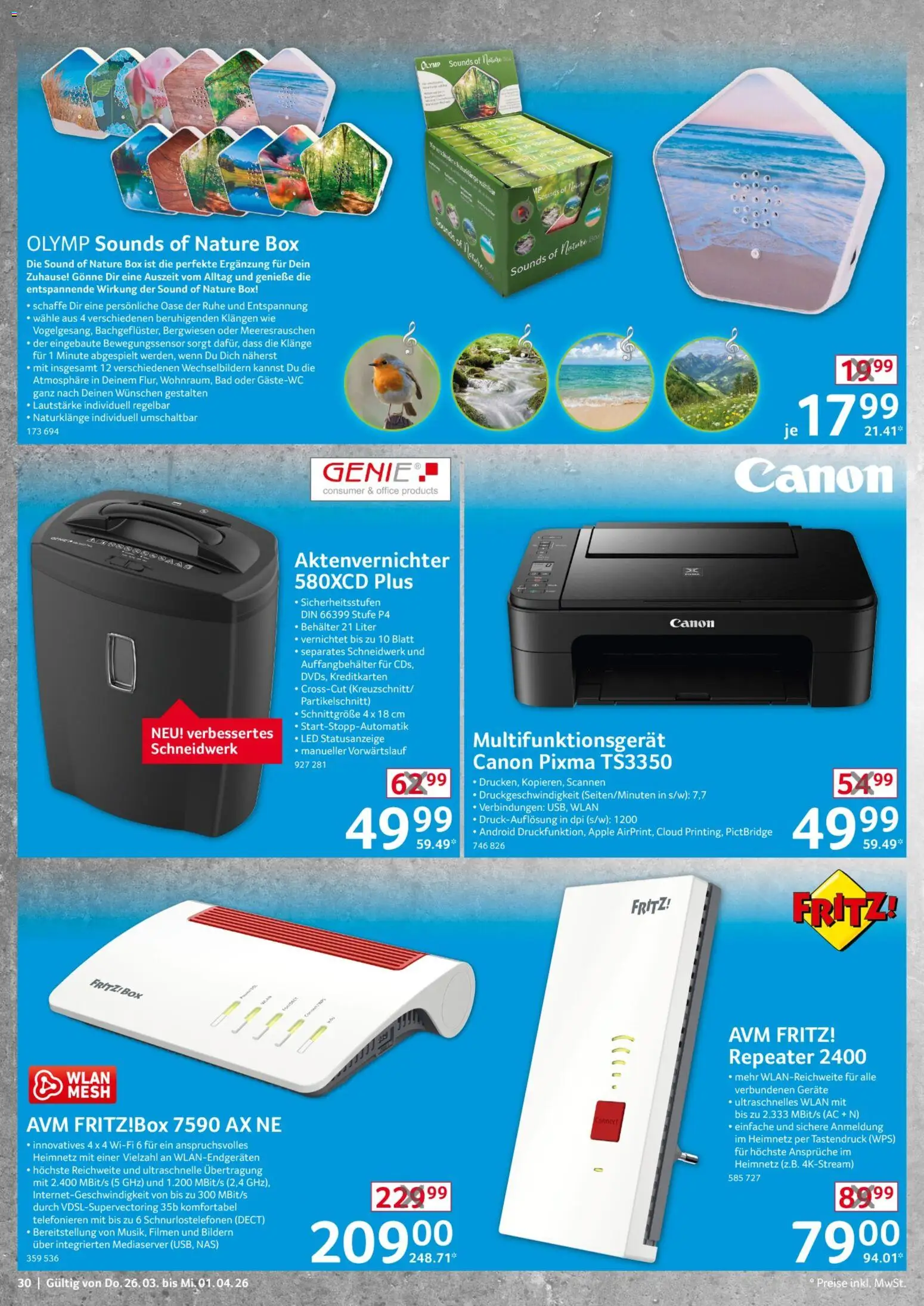 Selgros Non Food – gültig ab 26.03.2026 | Seite: 30 | Produkte: Aktenvernichter, Box, Bad, Apple