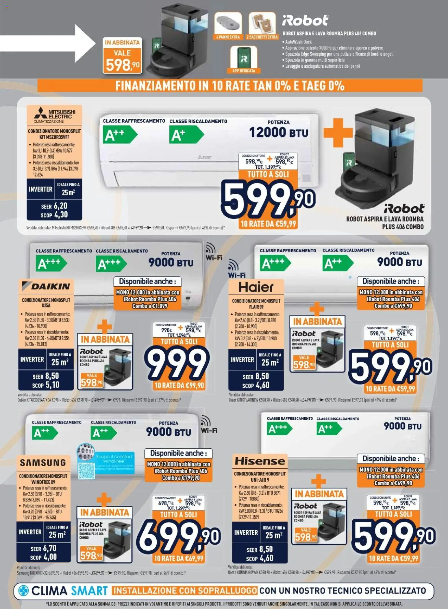 Volantino Unieuro del 13.02.2026 | Pagina: 27 | Prodotti: Spazzola, Robot, Condizionatore, Samsung