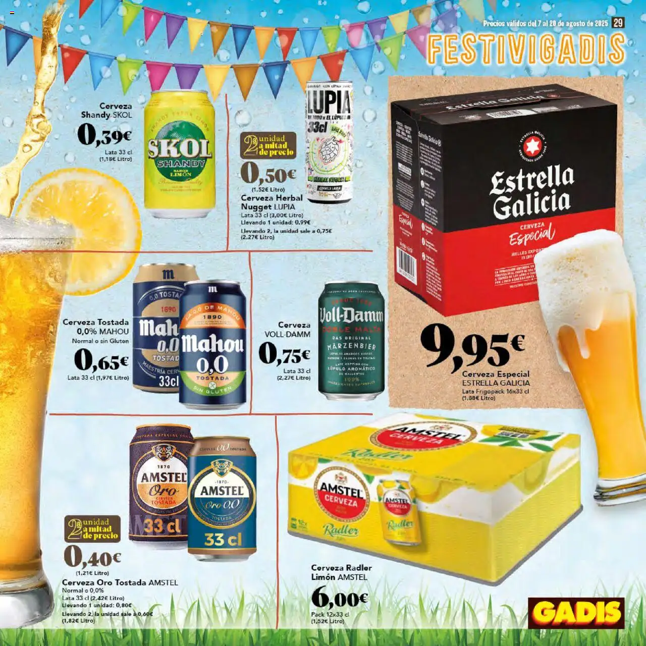 Gadis folleto │ válido desde el 07.08.2025 | Página: 29 | Productos: Cerveza