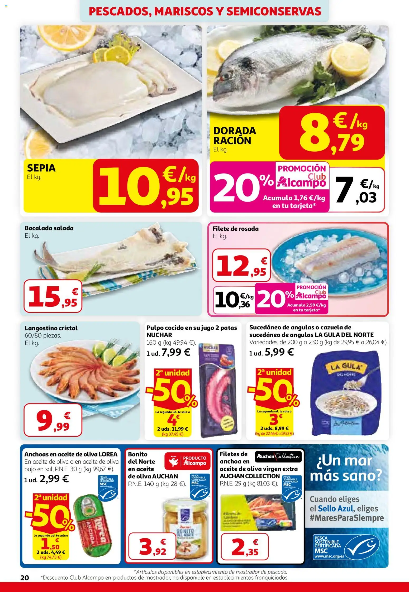 Alcampo folleto │ válido desde el 26.02.2026 | Página: 20 | Productos: Jugo, Té, Aceite de oliva, Anchoa