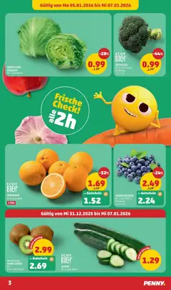 Penny Markt Flugblatt ab 31.12.2025 gültig | Seite: 3 | Produkte: Korb, Orangen