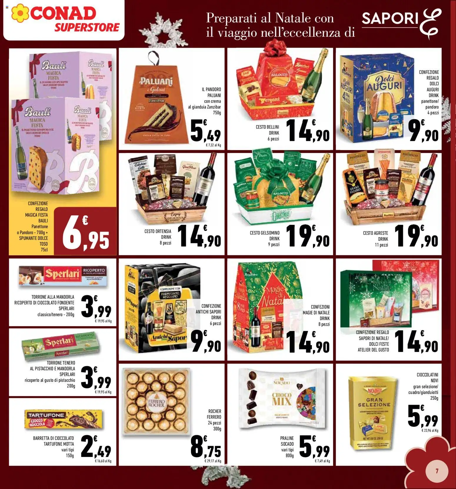 Volantino Conad del 01.12.2025 | Pagina: 7 | Prodotti: Crema, Panettone, Spumante, Parmigiano