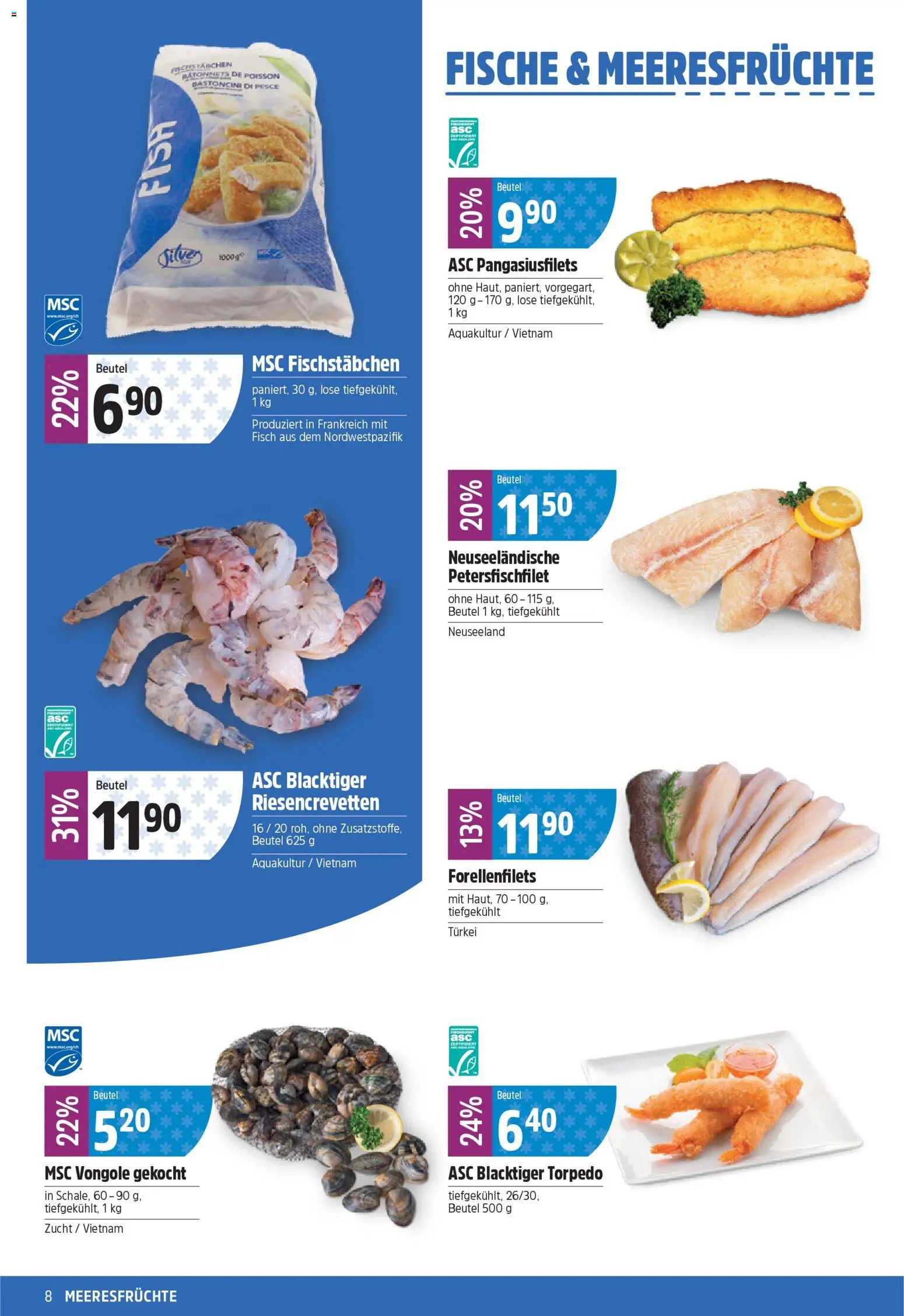 TopCC Aktionen – gültig ab 12.01.2026 | Seite: 8 | Produkte: Fisch, Meeresfrüchte