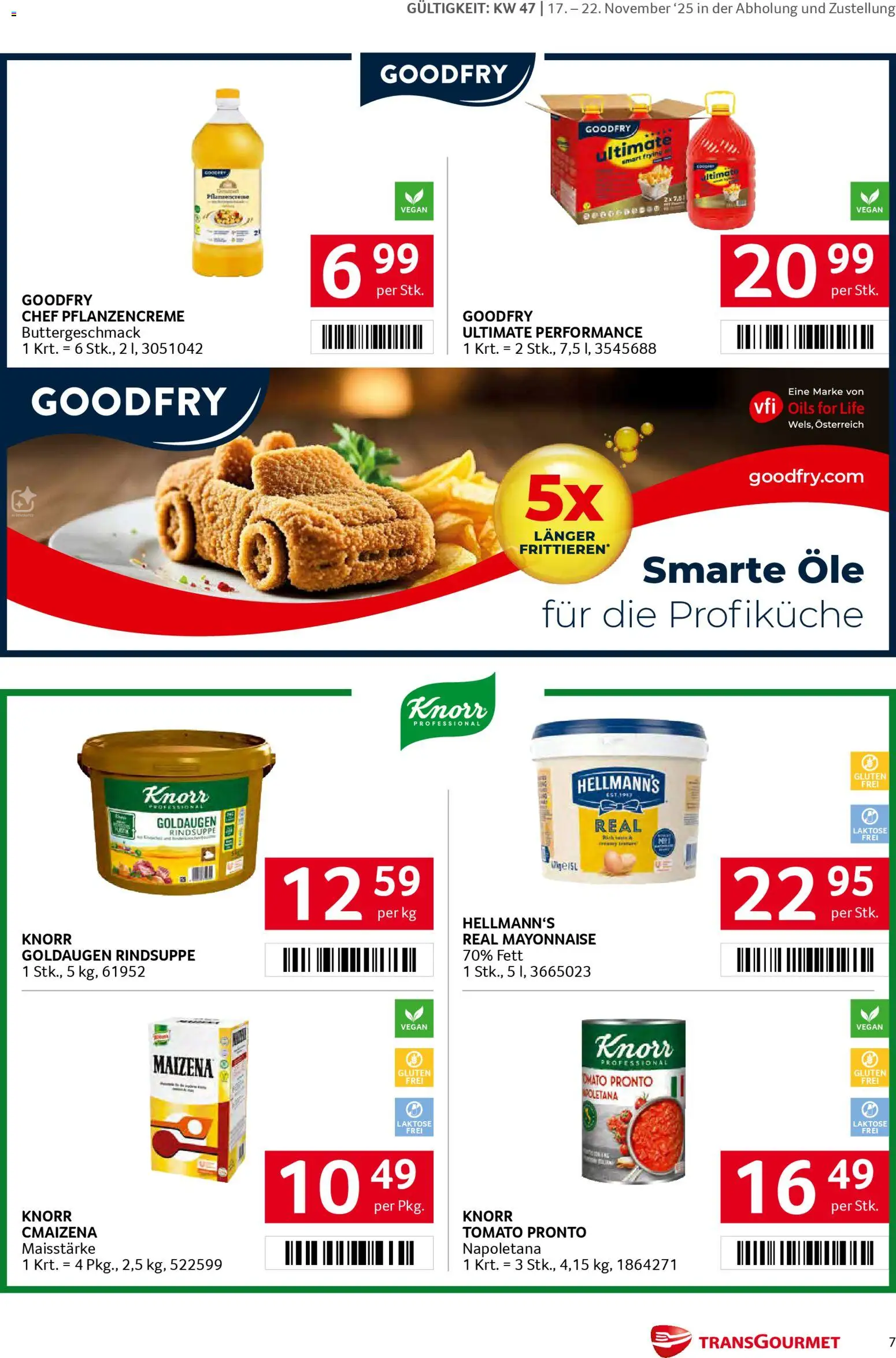 Transgourmet Markenfestwoche gültig ab 17.11.2025 | Seite: 7 | Produkte: Mayonnaise