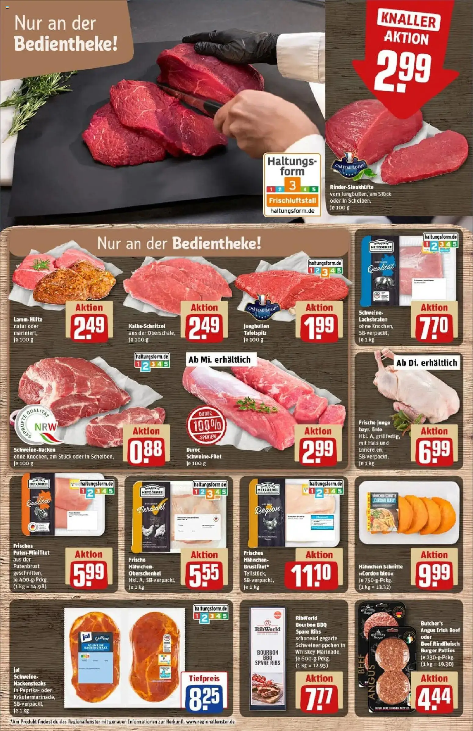 Rewe prospekt Siegen / Geisweid	 – gültig ab 22.12.2025 | Seite: 8 | Produkte: Nackensteaks, Burger, Schweinenacken, Steak