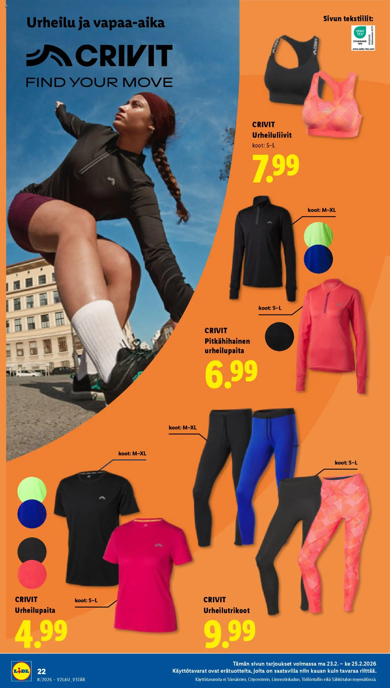 Lidl tarjoukset – voimassa 19.02.2026 alkaen | Sivu: 28 | Tuotteet: Urheiluliivit