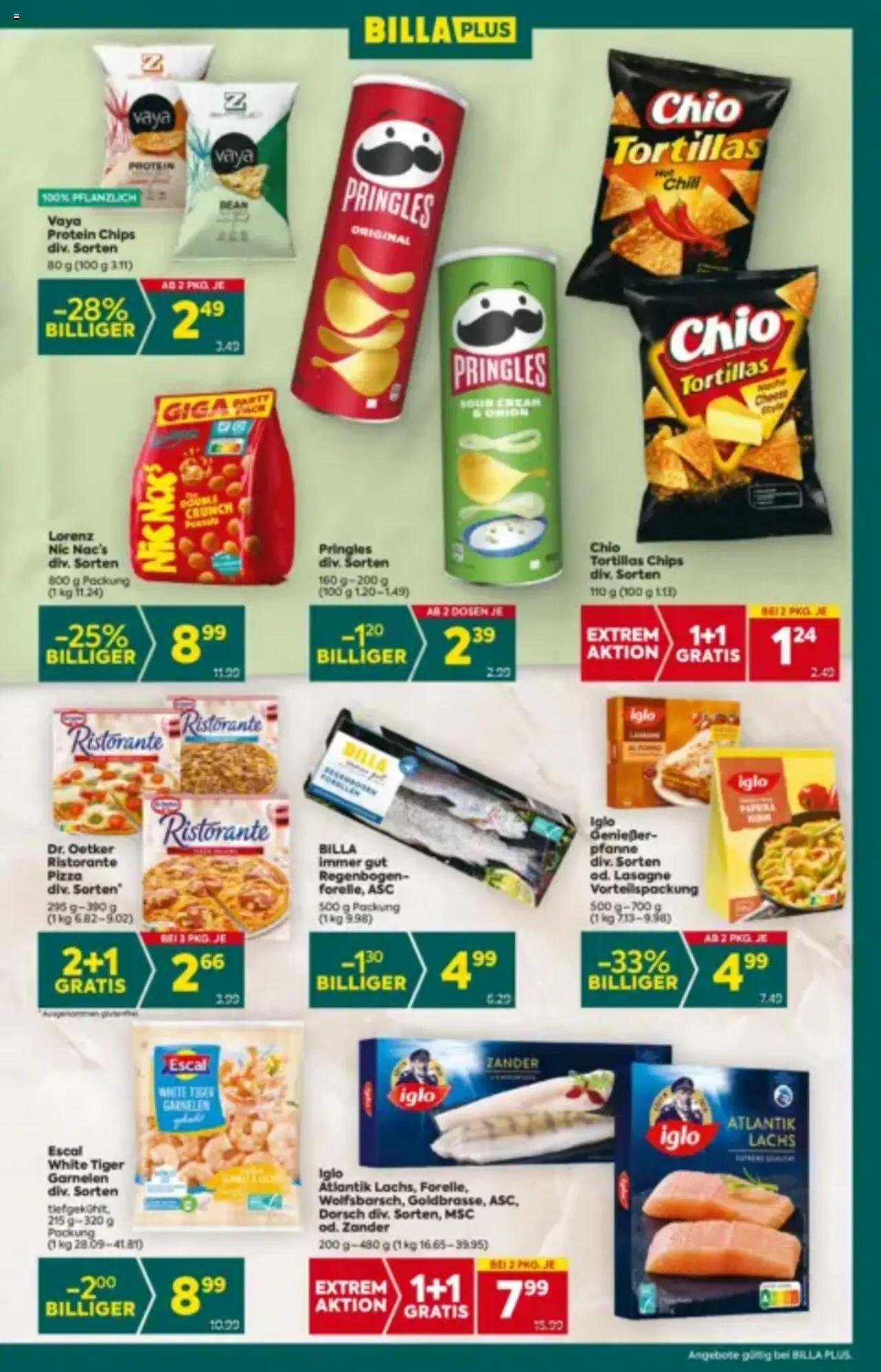 Billa Plus Flugblatt gültig ab 21.08.2025 | Seite: 11 | Produkte: Chips, Chili, Pizza