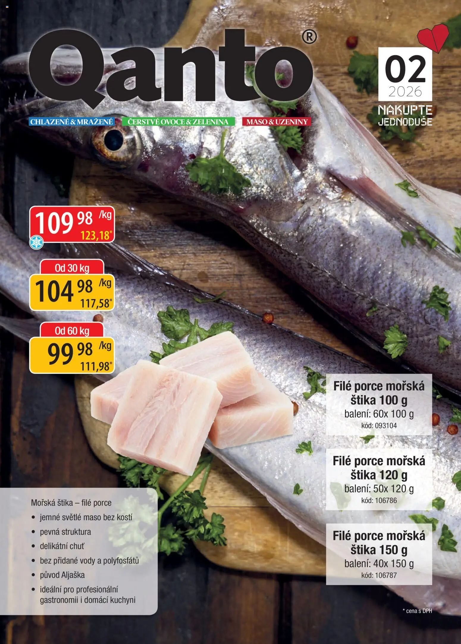 Astur & Qanto leták - Velkoobchod fresh 02/2026 od 01.02.2026 | Strana: 1 | Produkty: Ovoce, Uzeniny, Zelenina, File