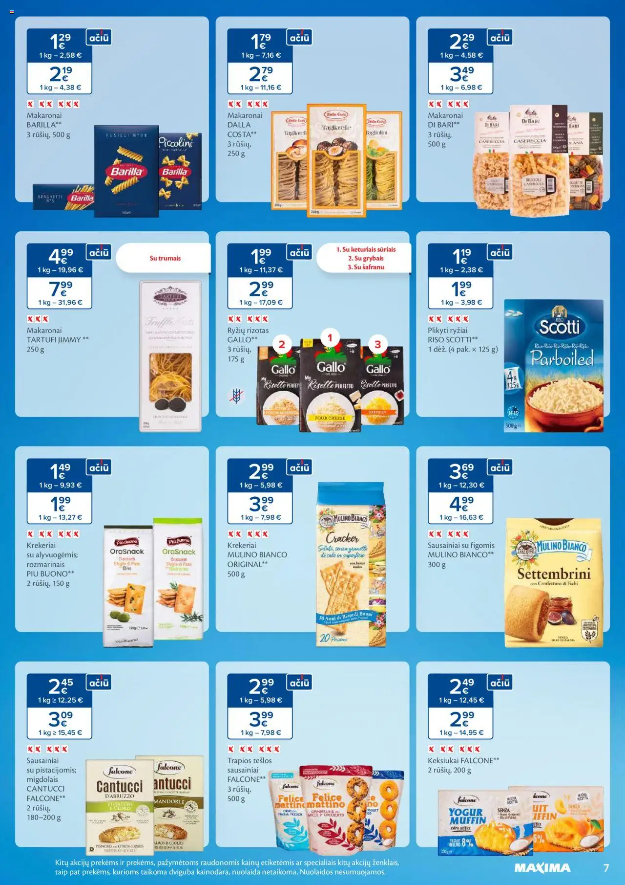 MAXIMA leidinys│galioja nuo 17.06.2025 | Puslapis: 7 | Prekių: Sausainiai, Ryžiai, Makaronai