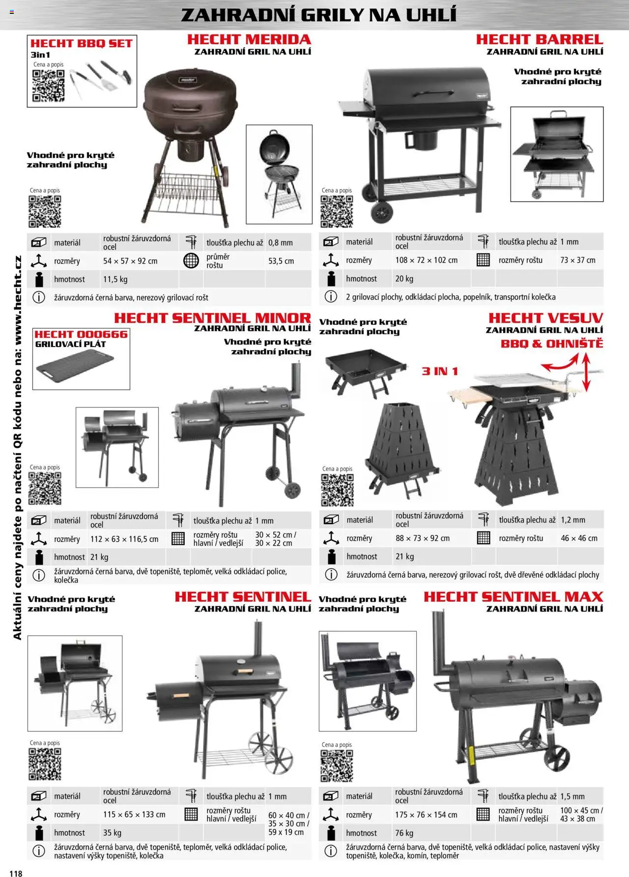 Hecht katalog - Podzim - zima 2025 od 01.09.2025 | Strana: 118 | Produkty: Gril, Teploměr, Rošt, Transportní kolečka