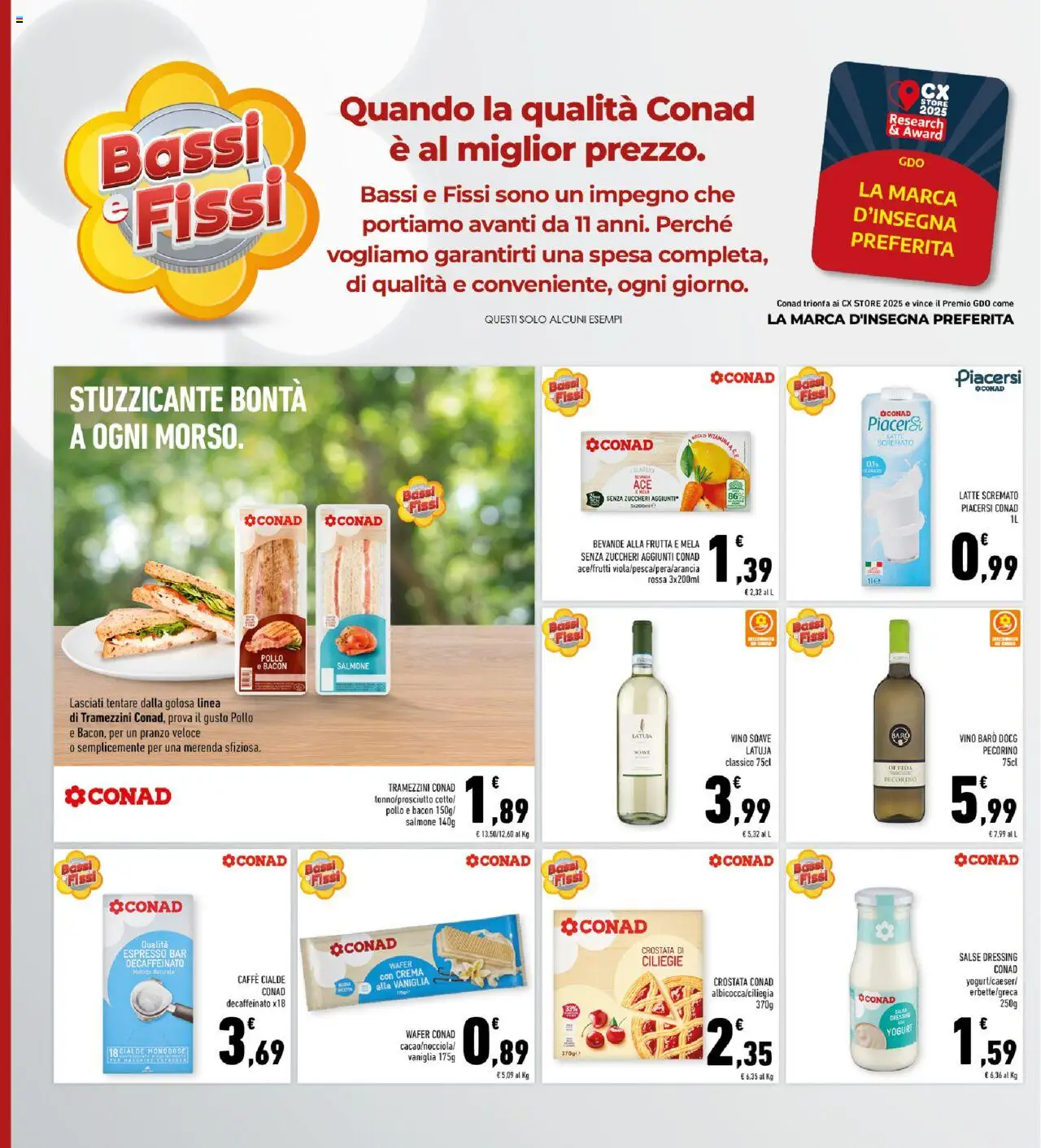 Volantino Conad del 27.08.2025 | Pagina: 22 | Prodotti: Salmone, Salsa, Latte, Vino