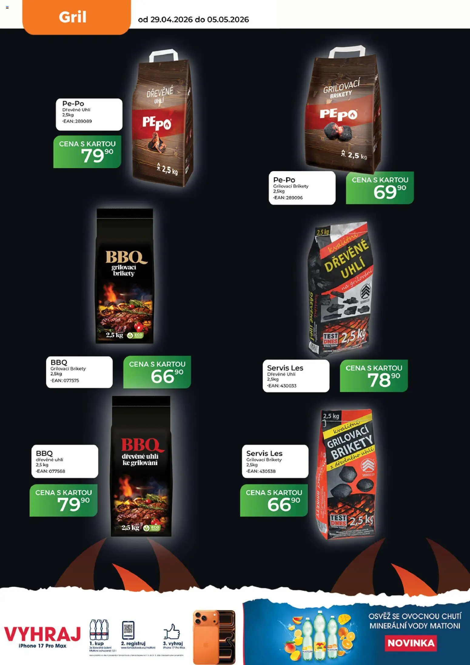 Tamda Foods leták od 29.04.2026 | Strana: 60 | Produkty: Mattoni, Iphone, Grilovací brikety, Gril