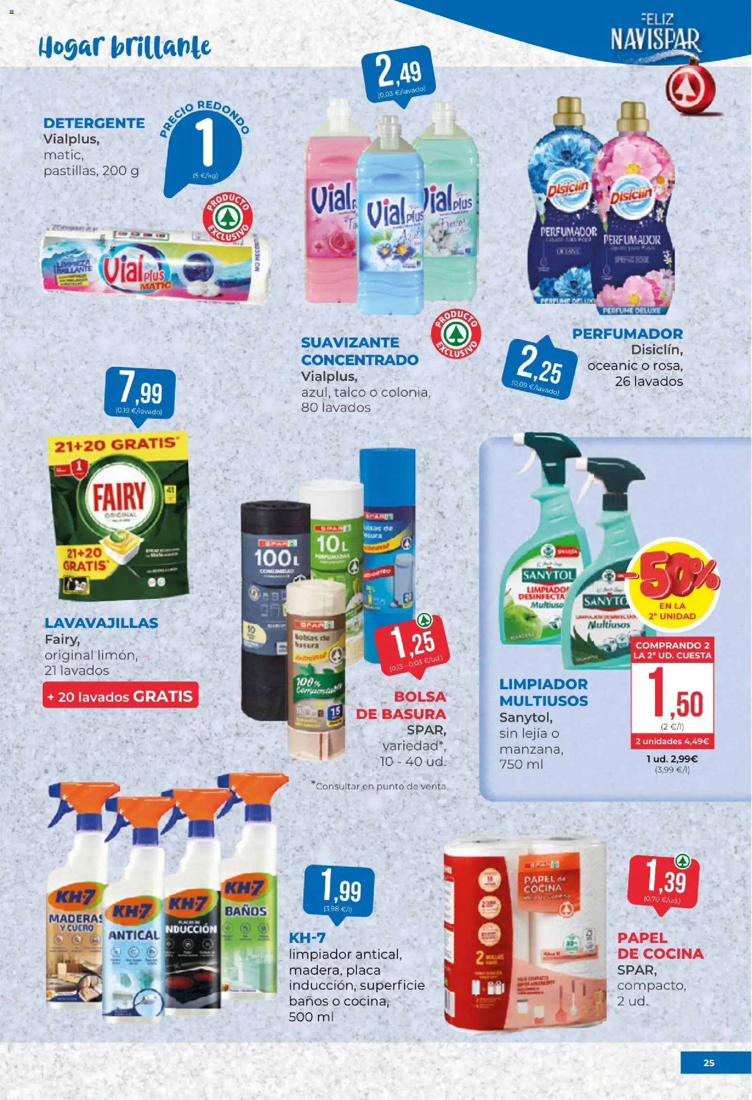 Spar - folleto │ válido desde el 12.12.2025 | Página: 25 | Productos: Colonia, Detergente, Suavizante, Cocina