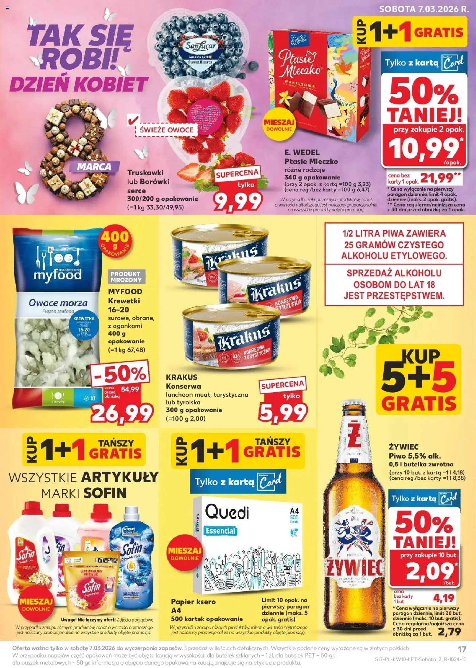 Kaufland gazetka od 05.03.2026 | Strona: 17 | Produkty: Ptasie mleczko, Papier ksero, Owoce, Owoce morza