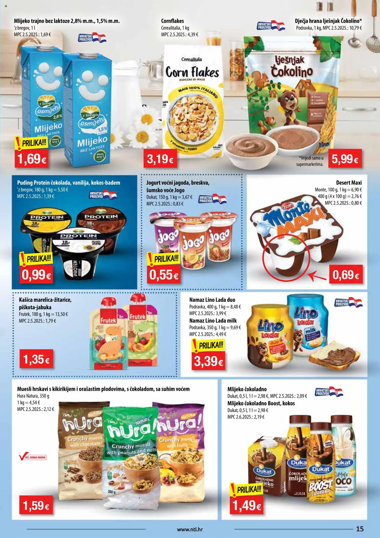 NTL katalog | vrijedi od 19.11.2025 | Stranica: 15 | Proizvodi: Lino Lada, Jogurt, Puding, Dječja hrana