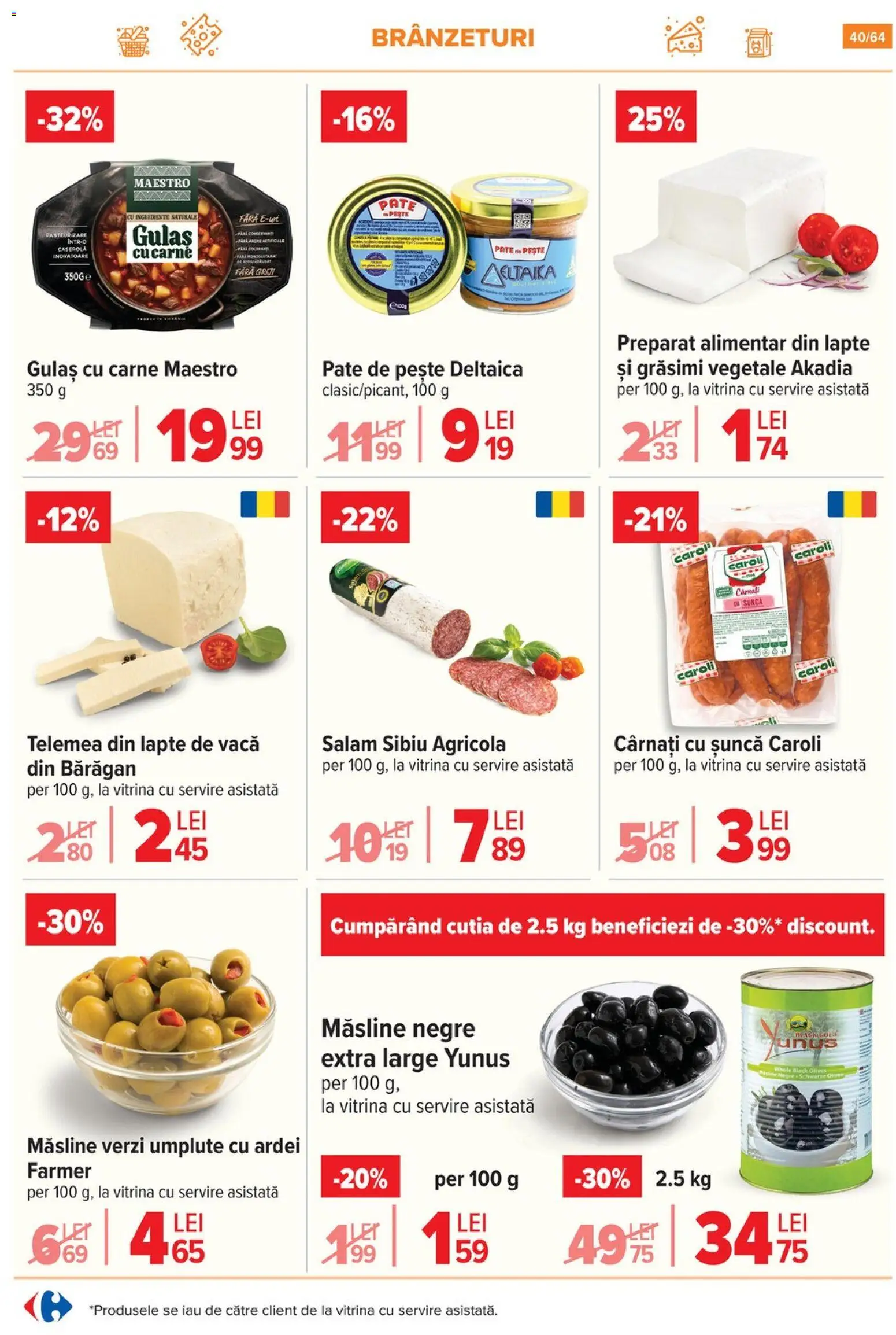 Noul catalog Carrefour – valabil de la 29.10.2025 | Pagină: 43 | Produse: Pate, Ardei, Lapte, Șuncă