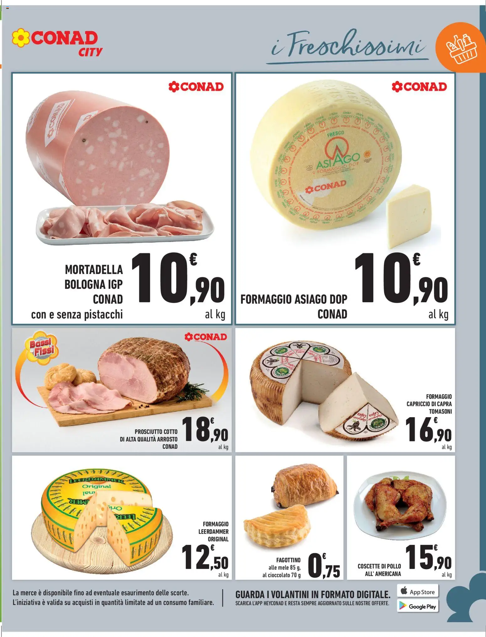 Volantino Conad del 31.10.2025 | Pagina: 5 | Prodotti: Prosciutto Cotto, Pollo, Prosciutto, Mortadella