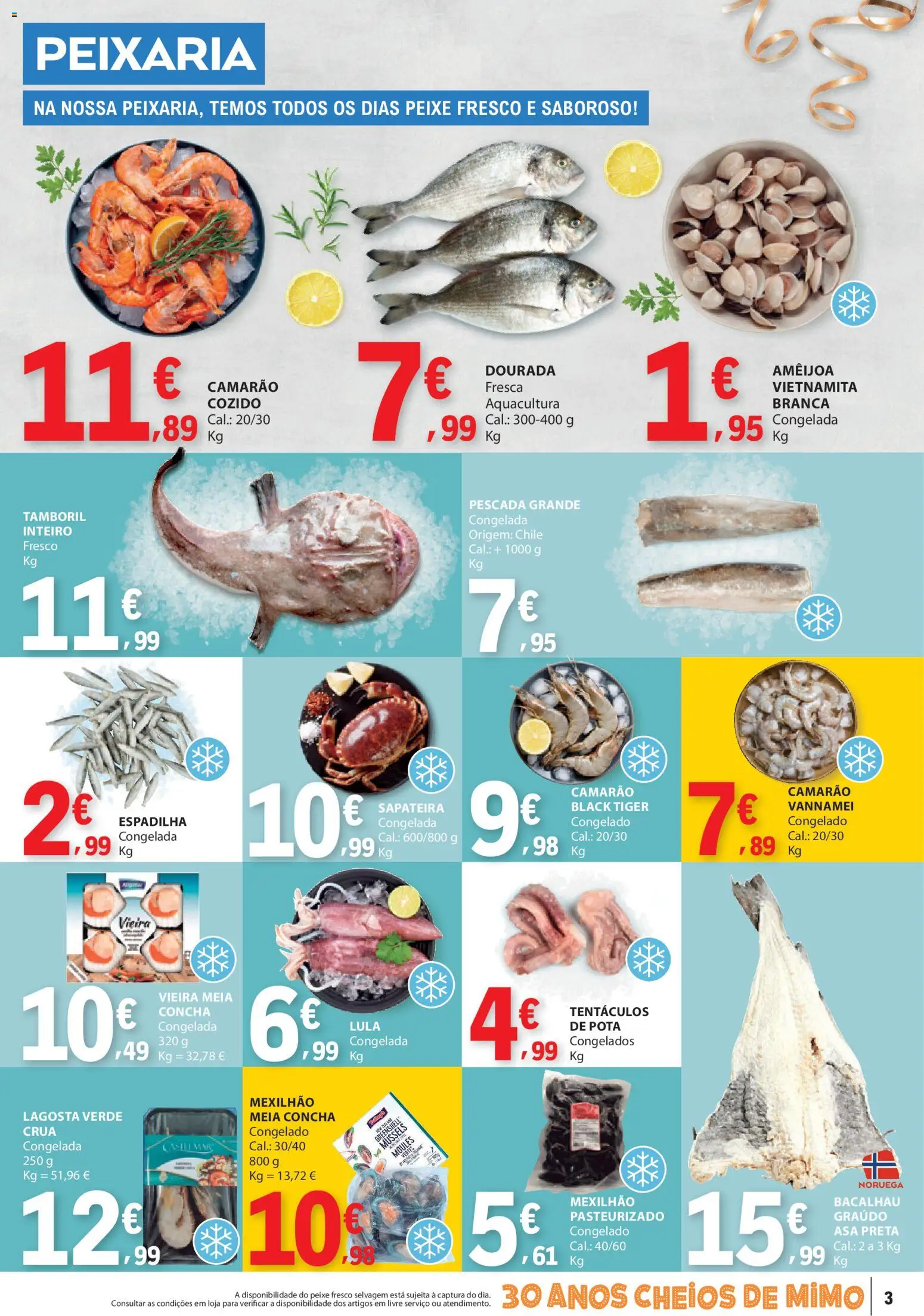 E.Leclerc folheto │ válido de 26.12.2025 | Página: 3 | Produtos: Pescada, Lagosta, Sapateira, Peixe