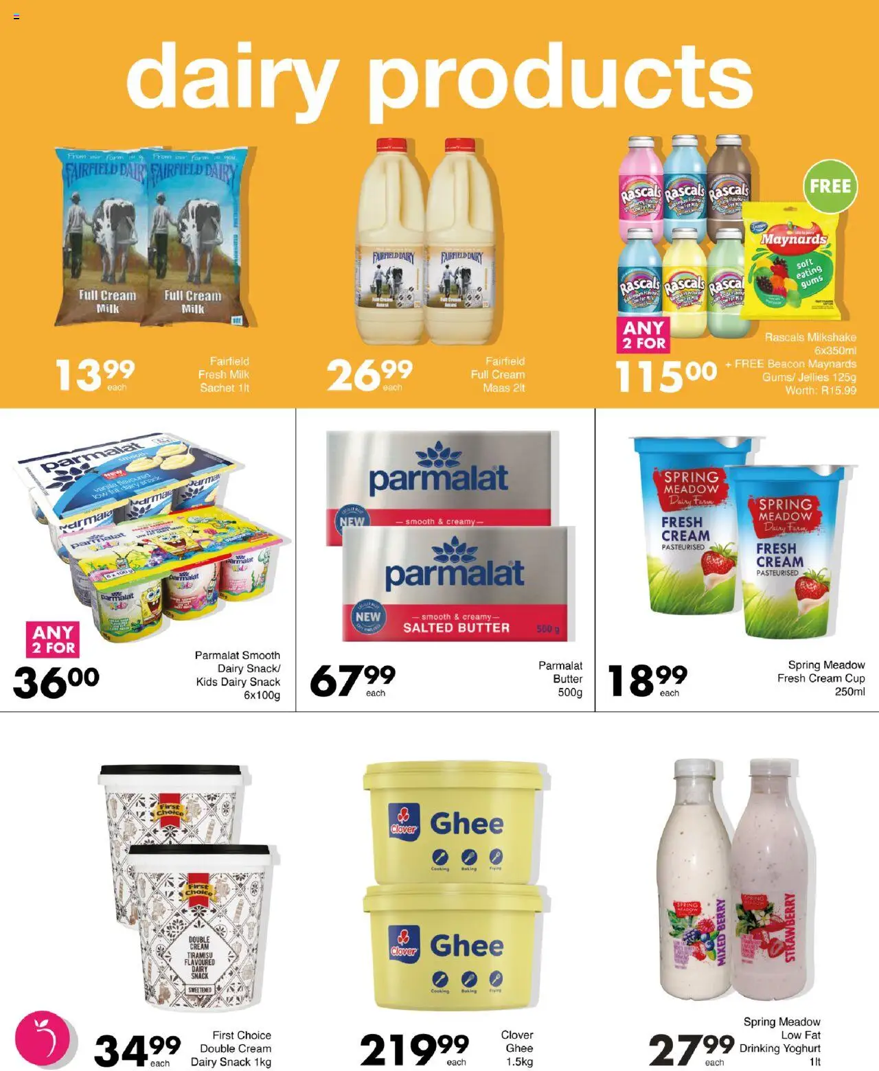 New Save catalogue – valid from 11.09.2025 | Page: 3 | Products: Yoghurt, Milk, Butter, Cream