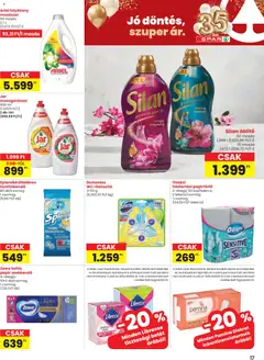 Spar Akciós újság - amely érvényes a következő dátumtól: 05.02.2026 | Oldal: 17 | Termékek: Lime, Tisztasági betét, Folyékony mosószer, Tisztítókendő