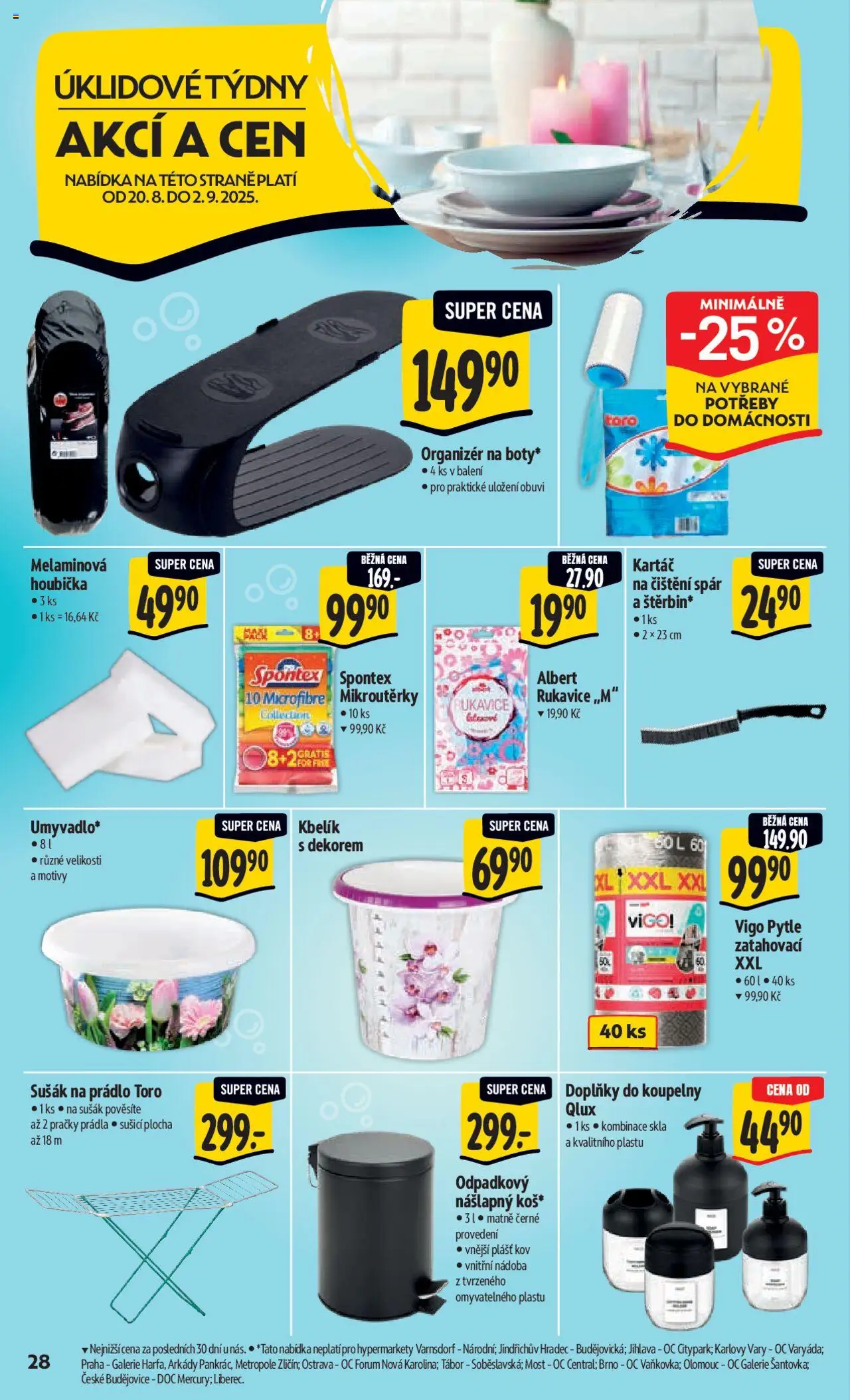 Albert leták - Hypermarket od 20.08.2025 | Strana: 37 | Produkty: Sušák na prádlo, Mošt, Pračky, Kbelík